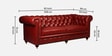 Chesterfield Leather Three Seater Sofa in Red Colour