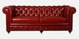Chesterfield Leather Three Seater Sofa in Red Colour
