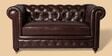 Chesterfield Leather Two Seater Sofa in Brown Colour