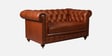 Chesterfield Leather Two Seater Sofa in Cognac Colour