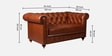 Chesterfield Leather Two Seater Sofa in Cognac Colour