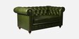 Chesterfield Leather Two Seater Sofa in Olive Green Colour