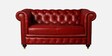 Chesterfield Leather Two Seater Sofa in Red Colour