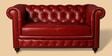 Chesterfield Leather Two Seater Sofa in Red Colour