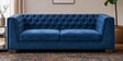 Chesterfield Sal Wood 3 Seater Sofa In Blue Colour