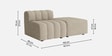 Chic Comfort 2 Seater Sofa Set In Beige Color
