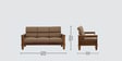 Chola Sheesham Wood 3 Seater Sofa With  Cushions In Brown Colour