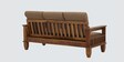 Chola Sheesham Wood 3 Seater Sofa With  Cushions In Brown Colour