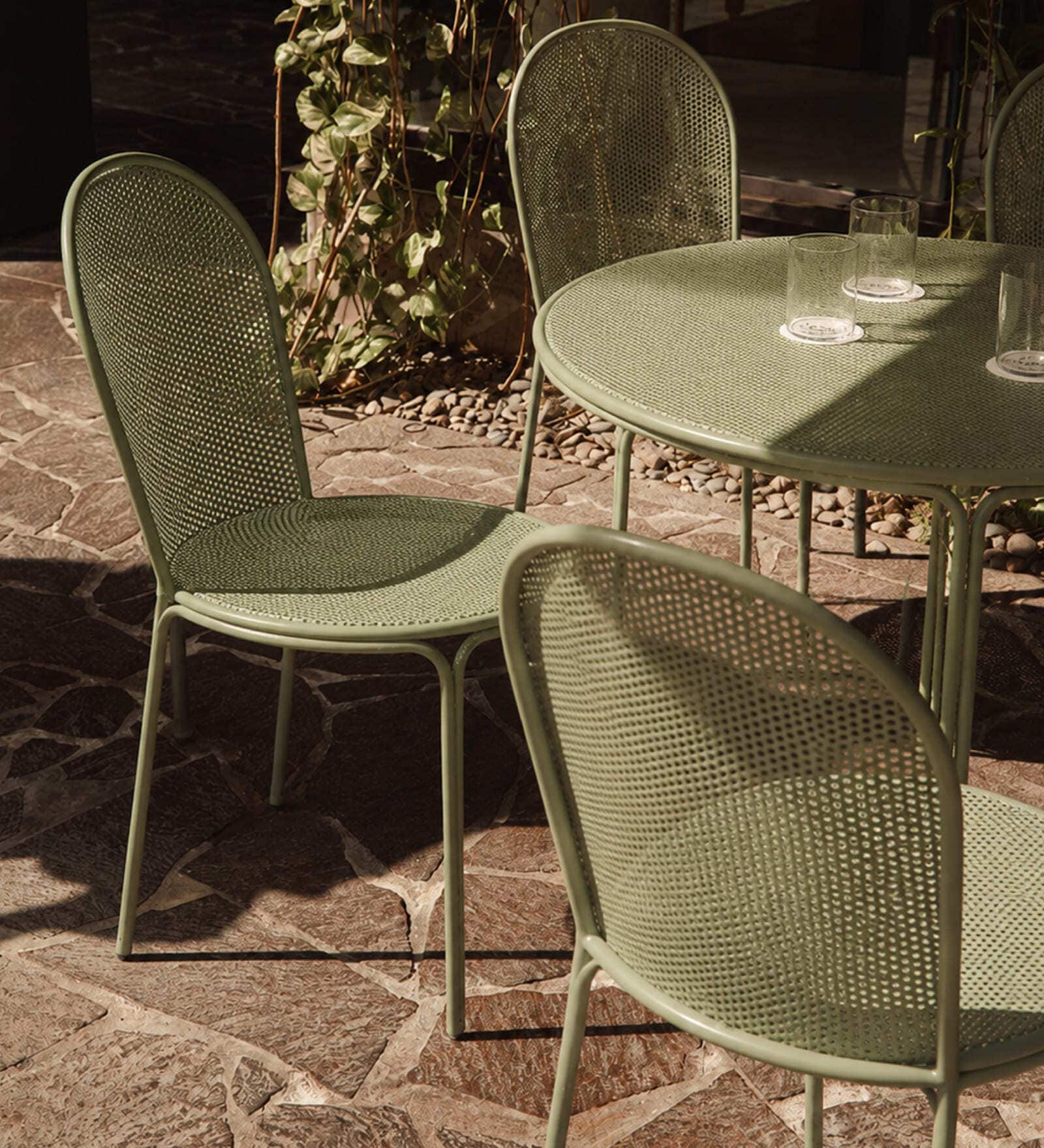 Chale Outdoor Patio Chair In Sage Green Colour