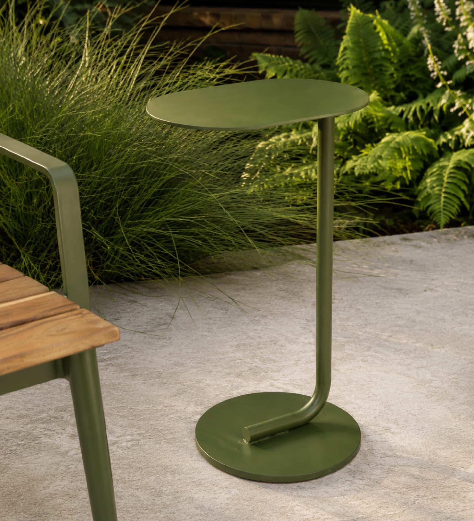 Chalet Outdoor Centre Table In Moss Green Colour