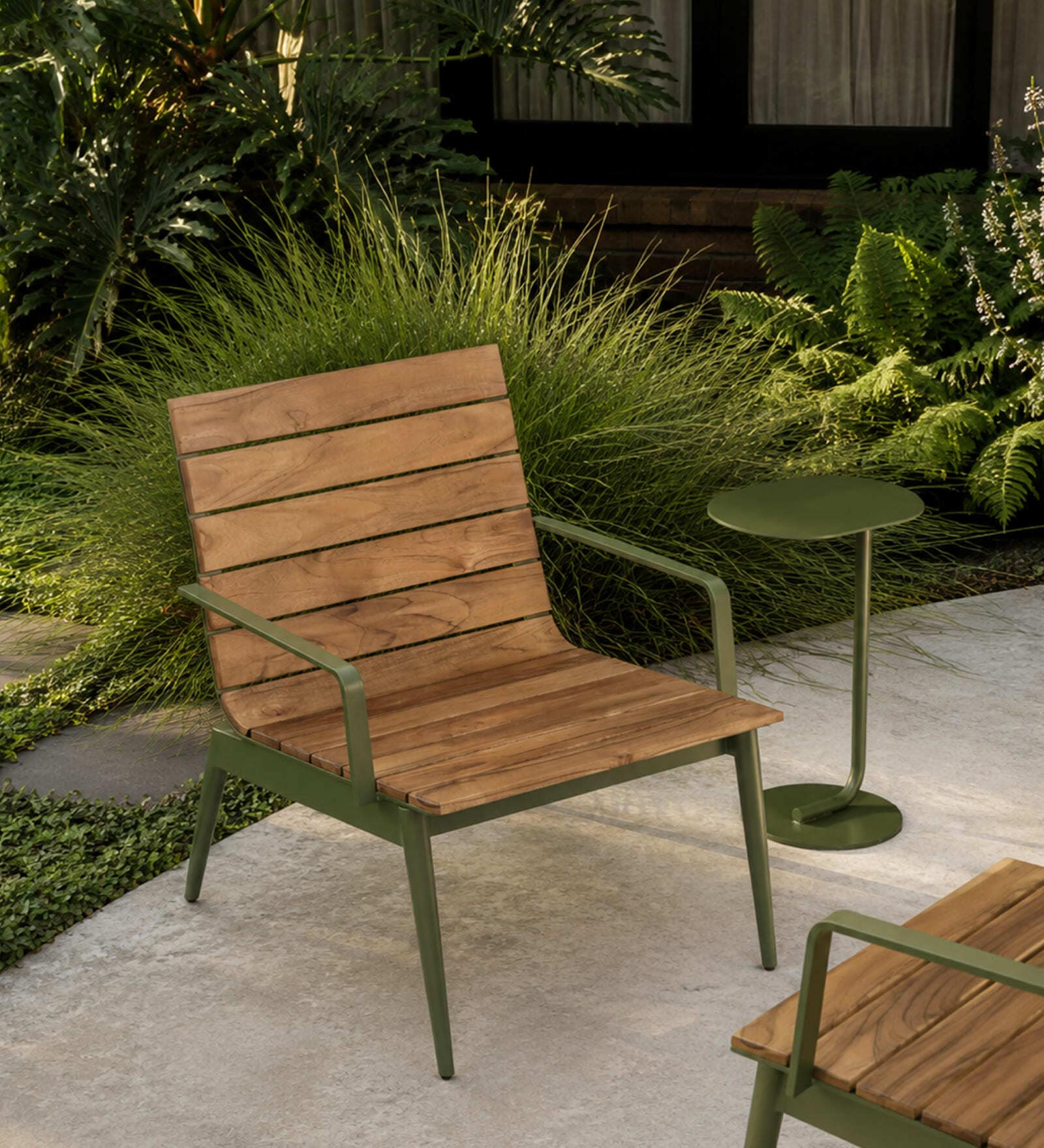 Chalet Outdoor Teak Wood Chair In Natural Finish