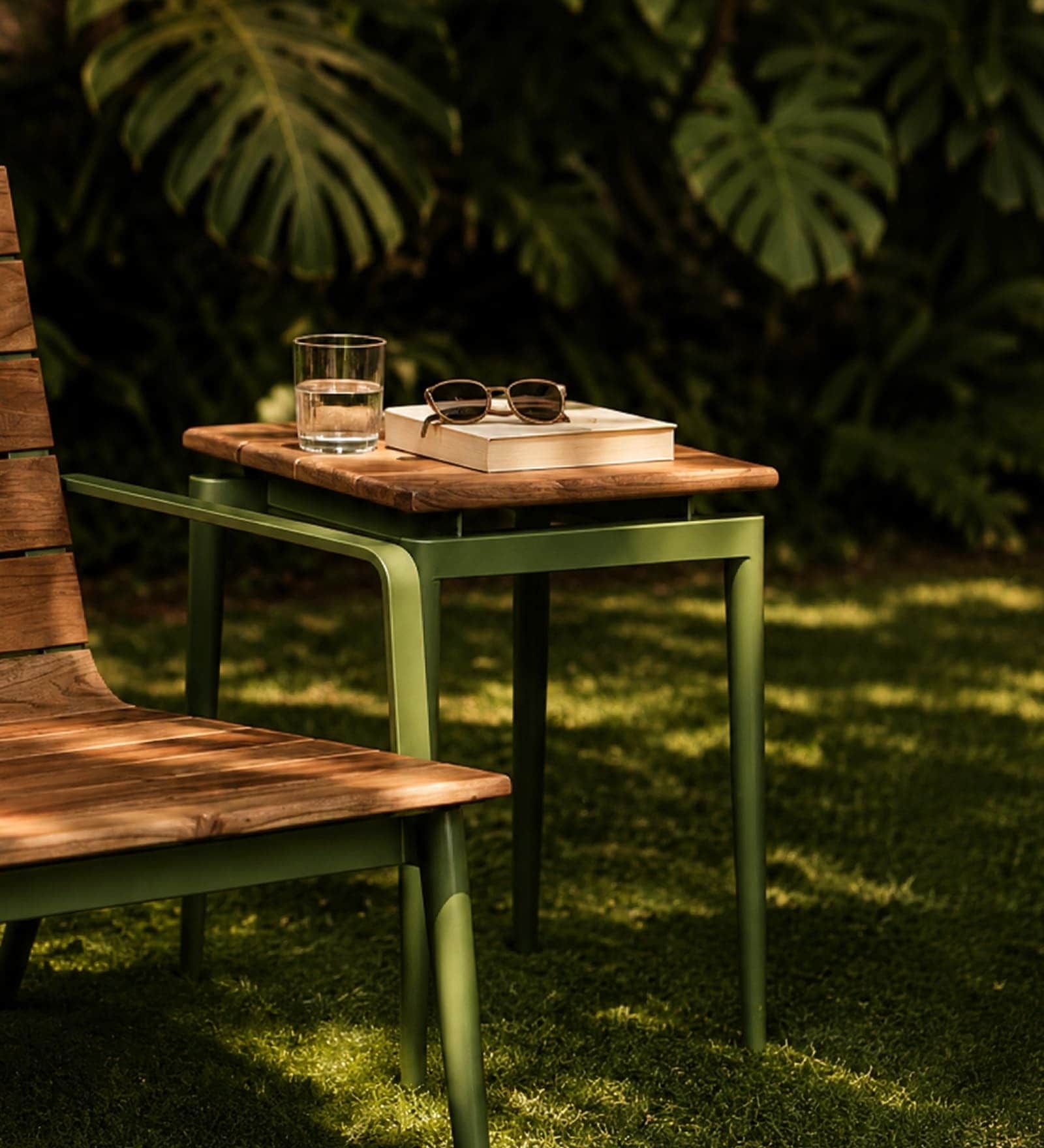 Chalet Outdoor Teak Wood Side Table