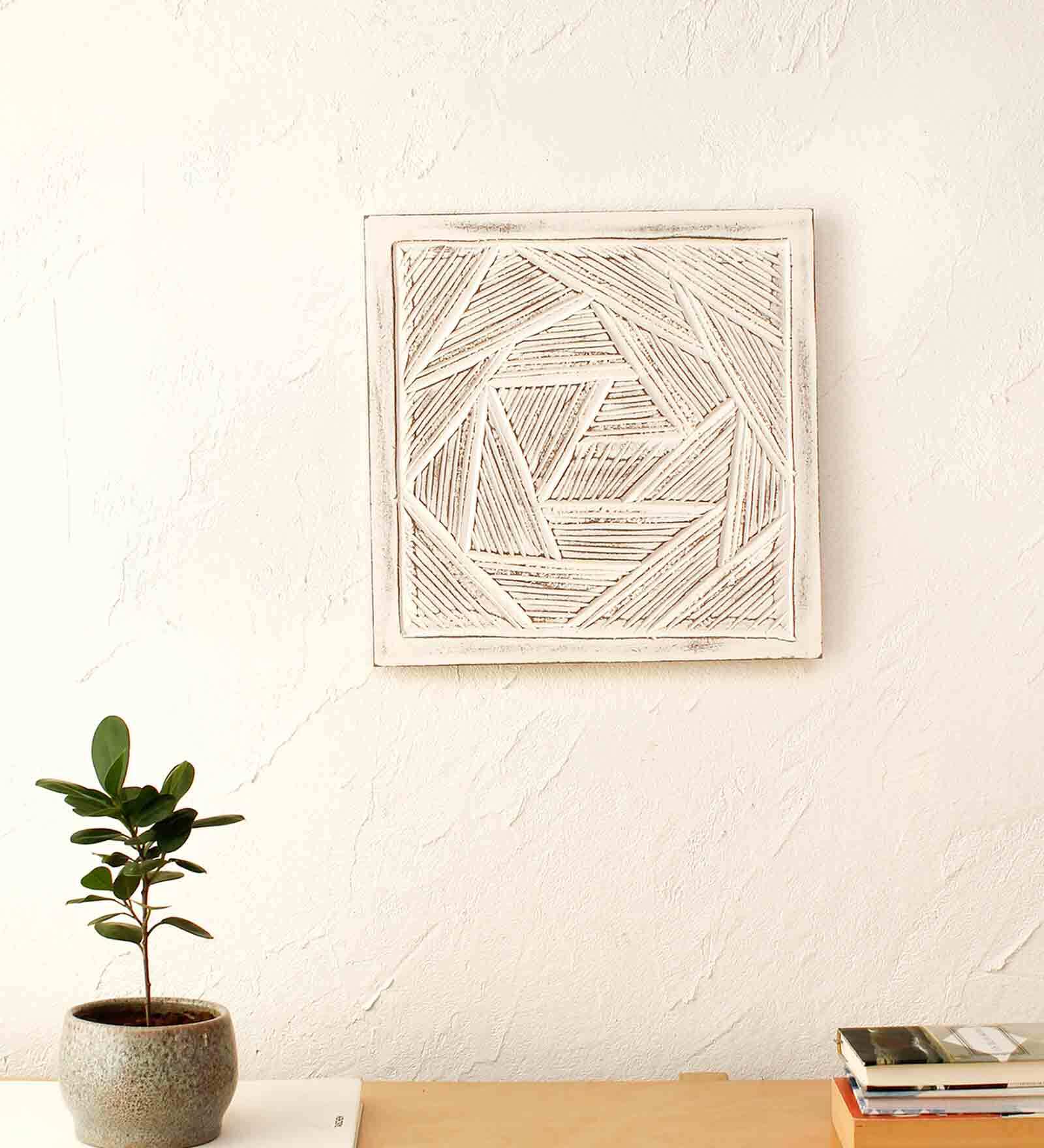 Chappu White Wood Wall Art