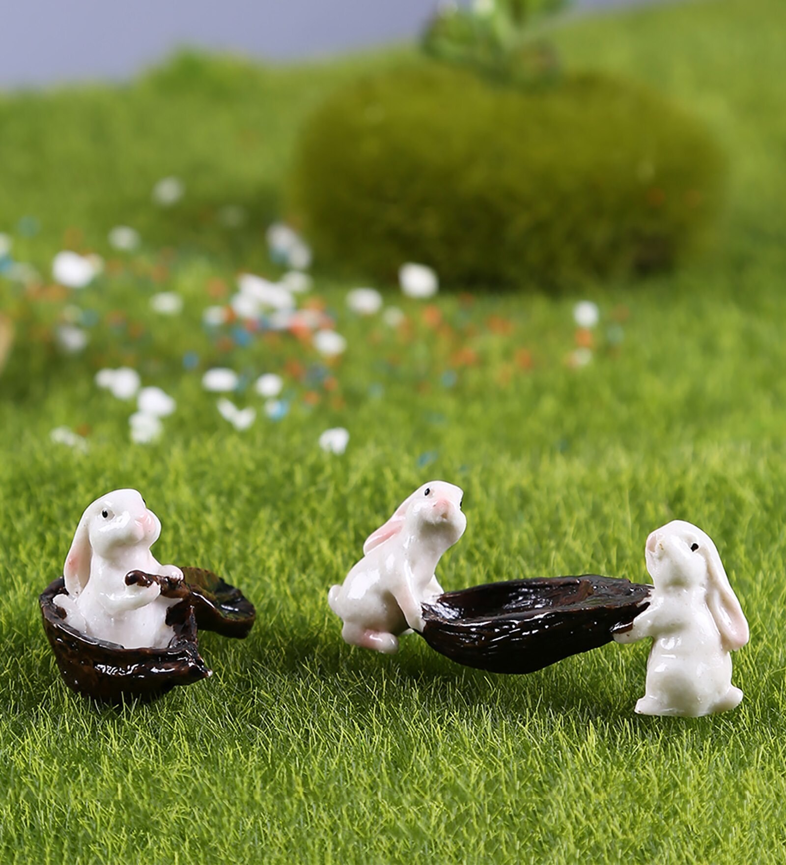 Buy Charming And Appealing Rabbit Miniatures Set Of 2 Garden Figurine ...