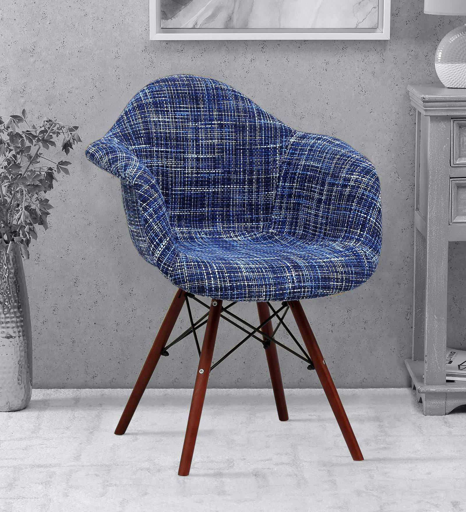Charon Blue Buy Charon Fabric Iconic Chair in Abstract Blue Colour at 49% OFF by ...