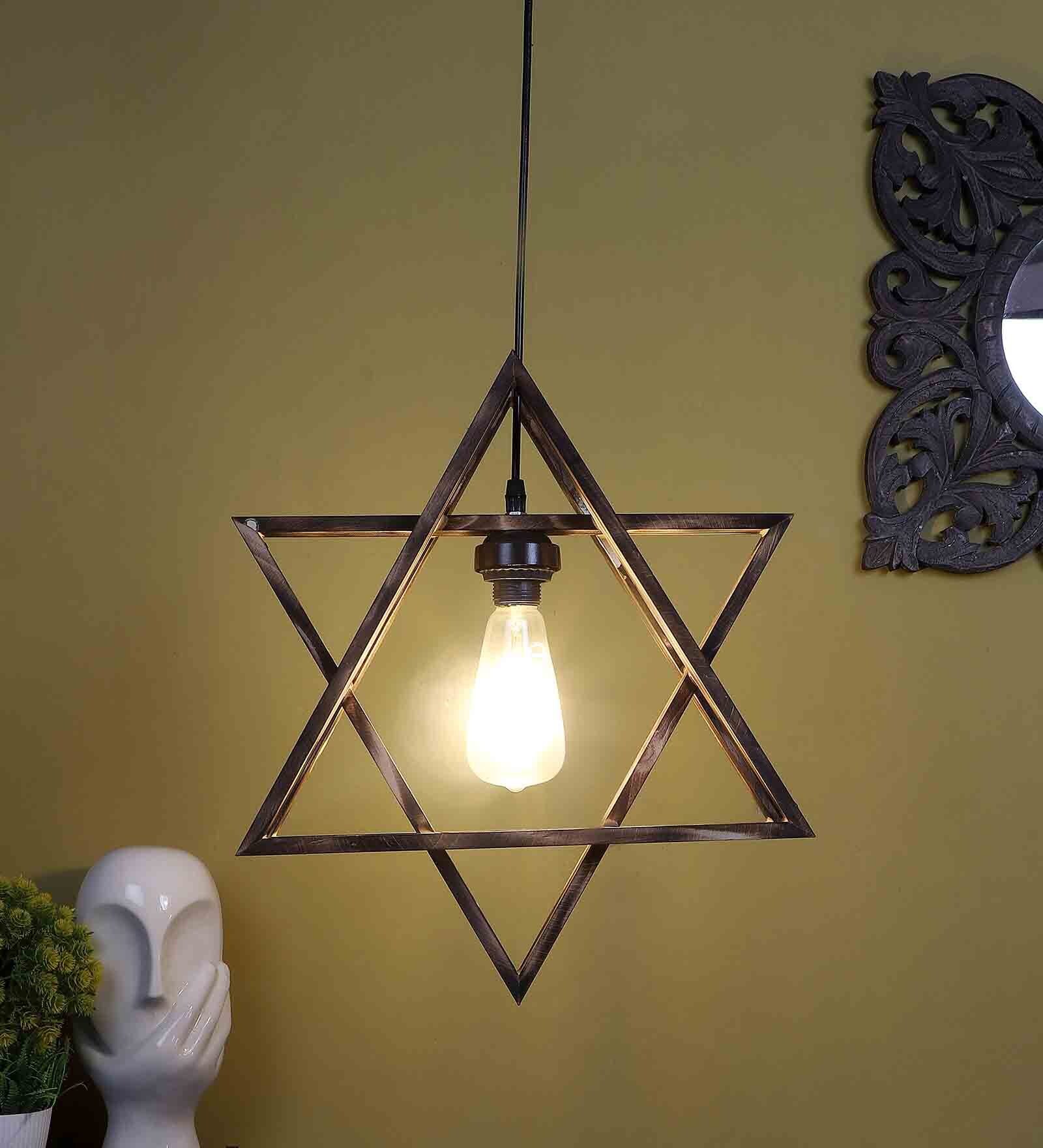 Chatoyer Brown Wood Hanging Light