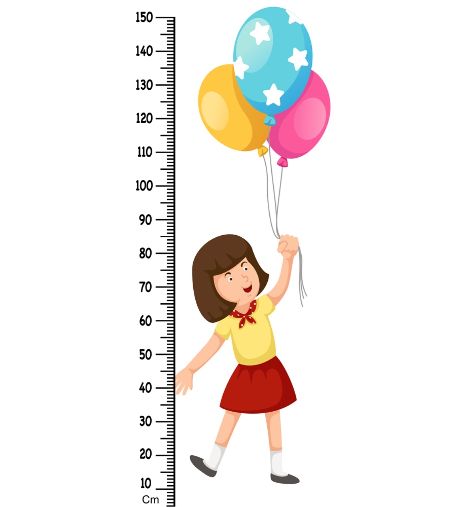 Buy Cheerful Girl in Multicolour Height Chart at 15 OFF by Wens