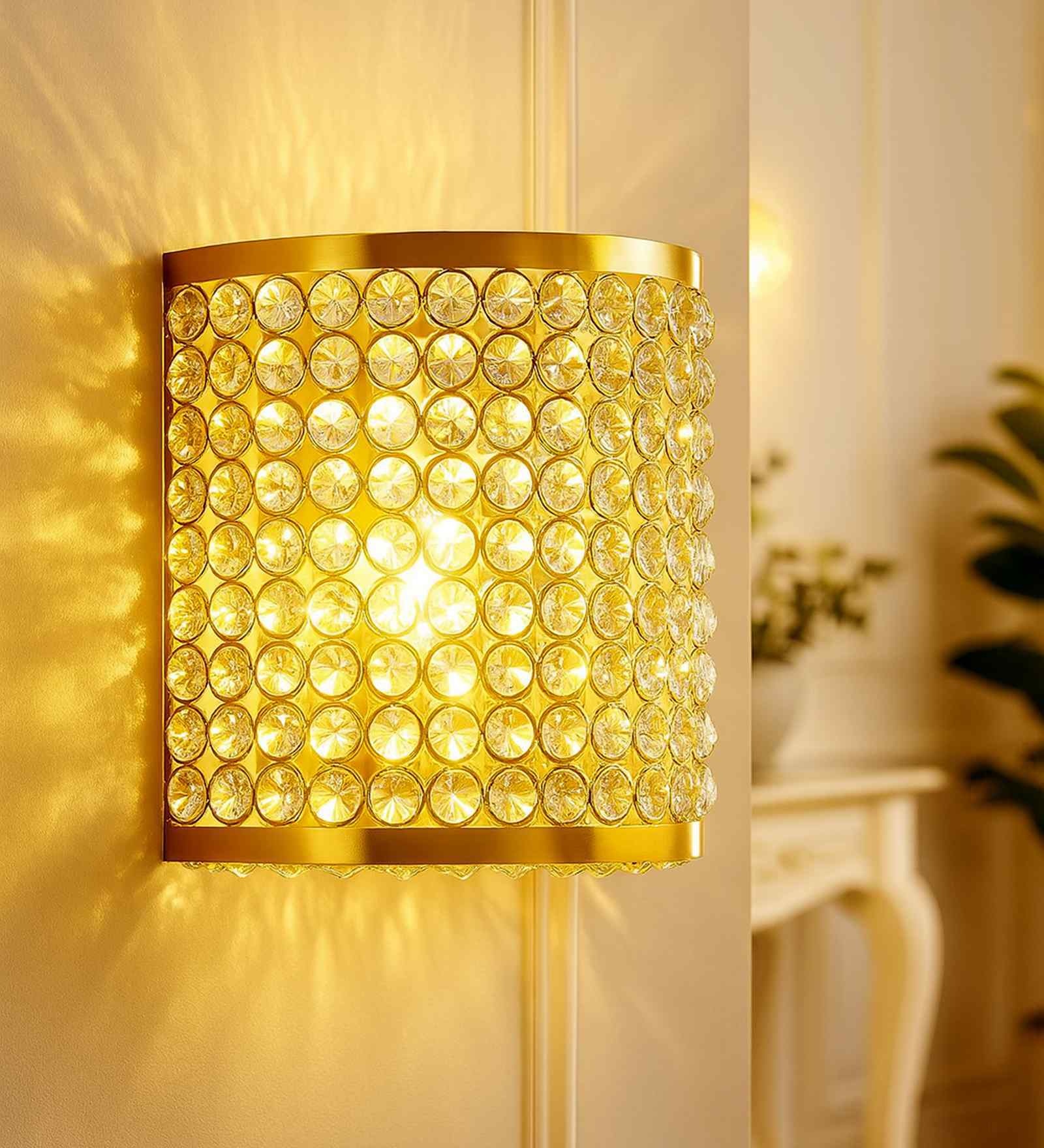 Chelsfield Glass Flush Mount Wall Light (White)