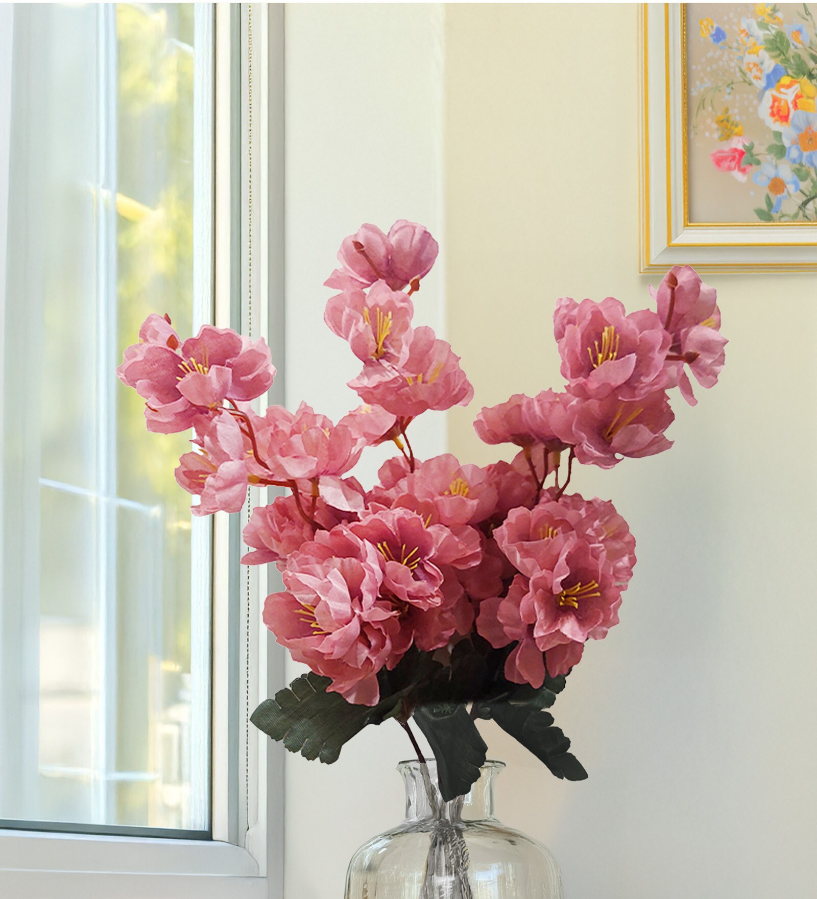 Cherry Blossom Lavender Plastic Artificial Flower