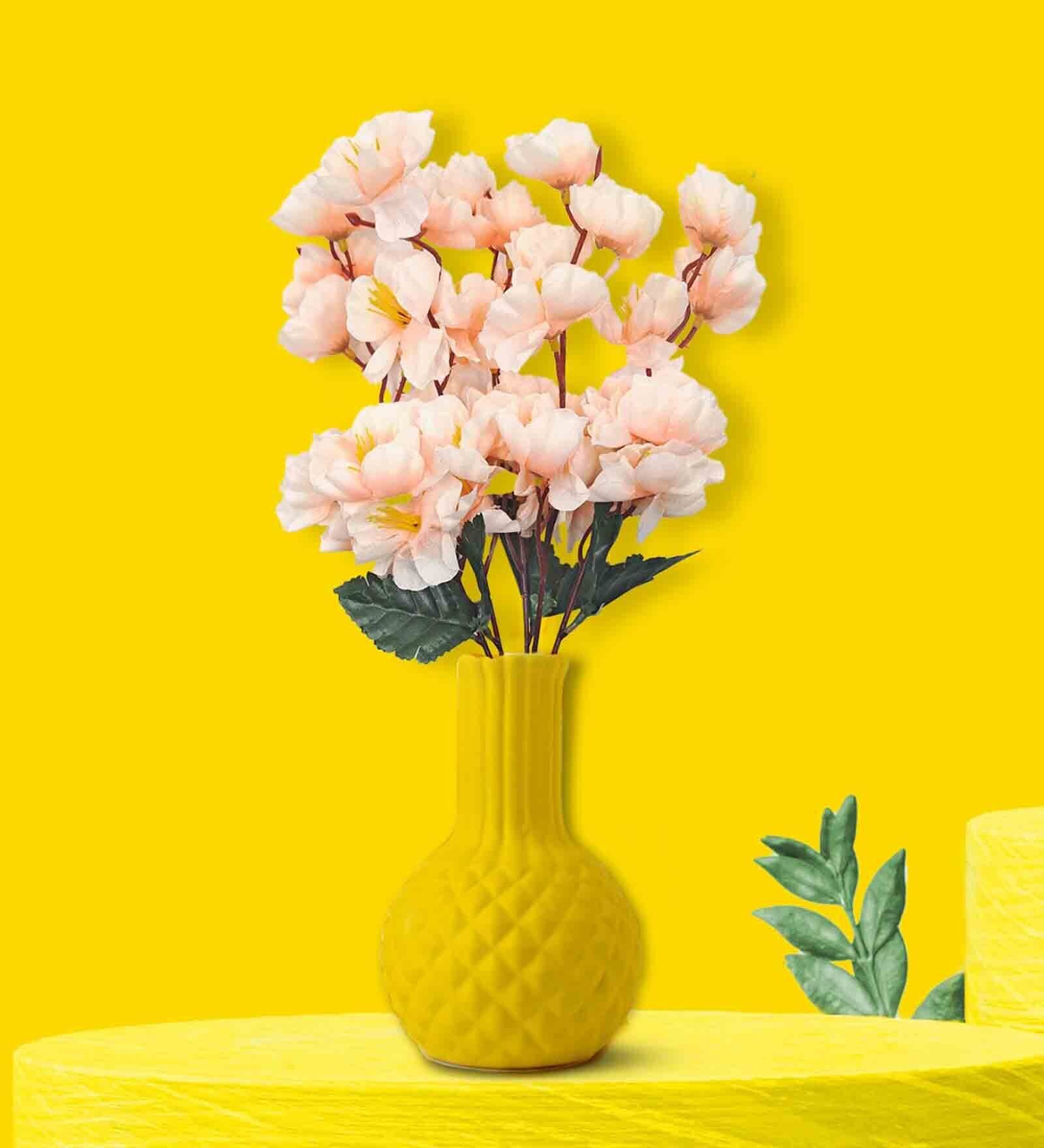 Cherry Blossom Light Peach Plastic Artificial Flower