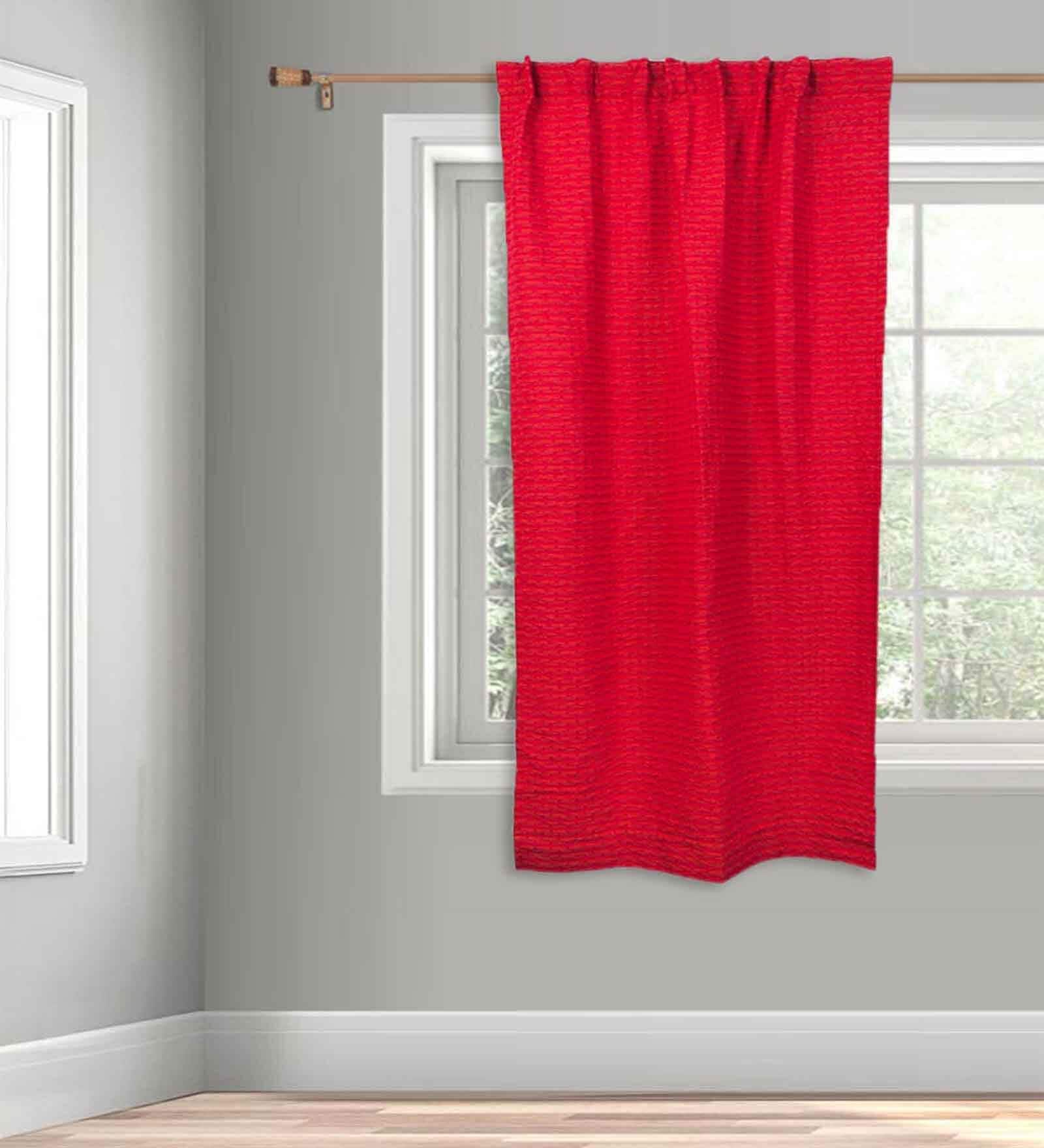 Cherry Cotton Solid 5ft Blackout Rod Pocket Window Curtain (1 Pc) Cherry Cotton Solid 5ft Blackout Rod Pocket Window Curtain (1 Pc)