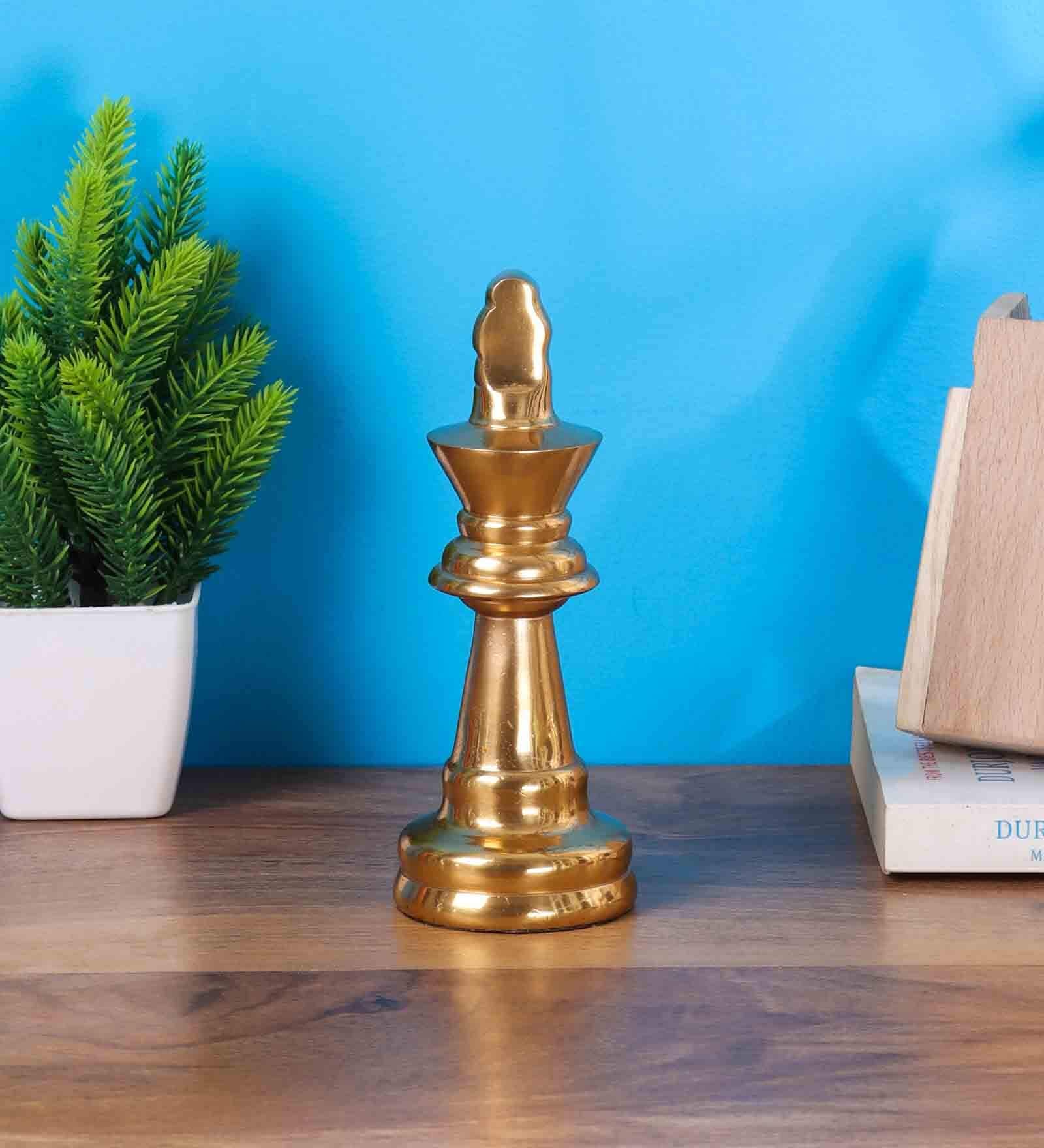 Chesss King Golden (Small ) Abstract Decor Piece