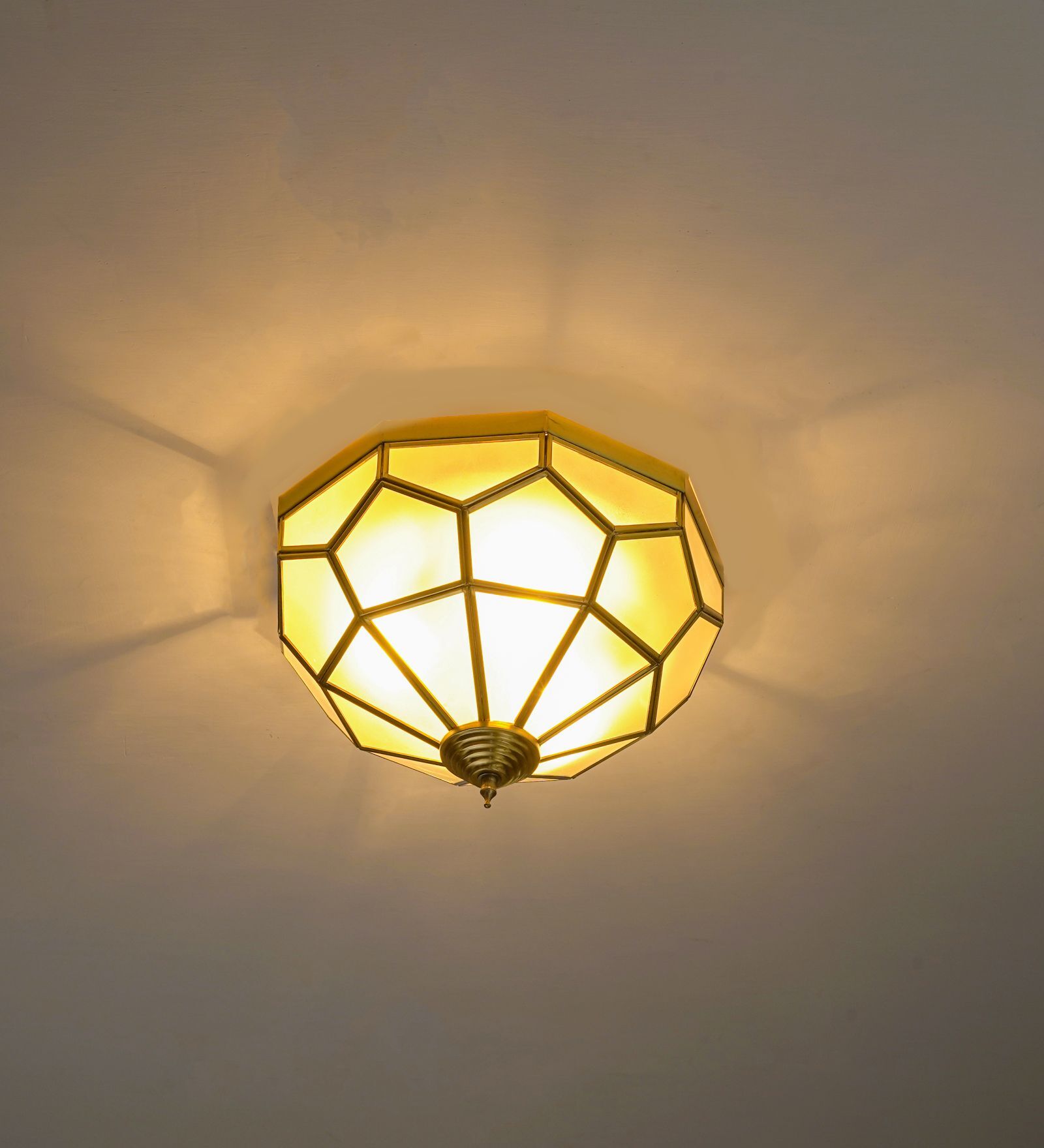 Chester Brass & Glass Ceiling Light