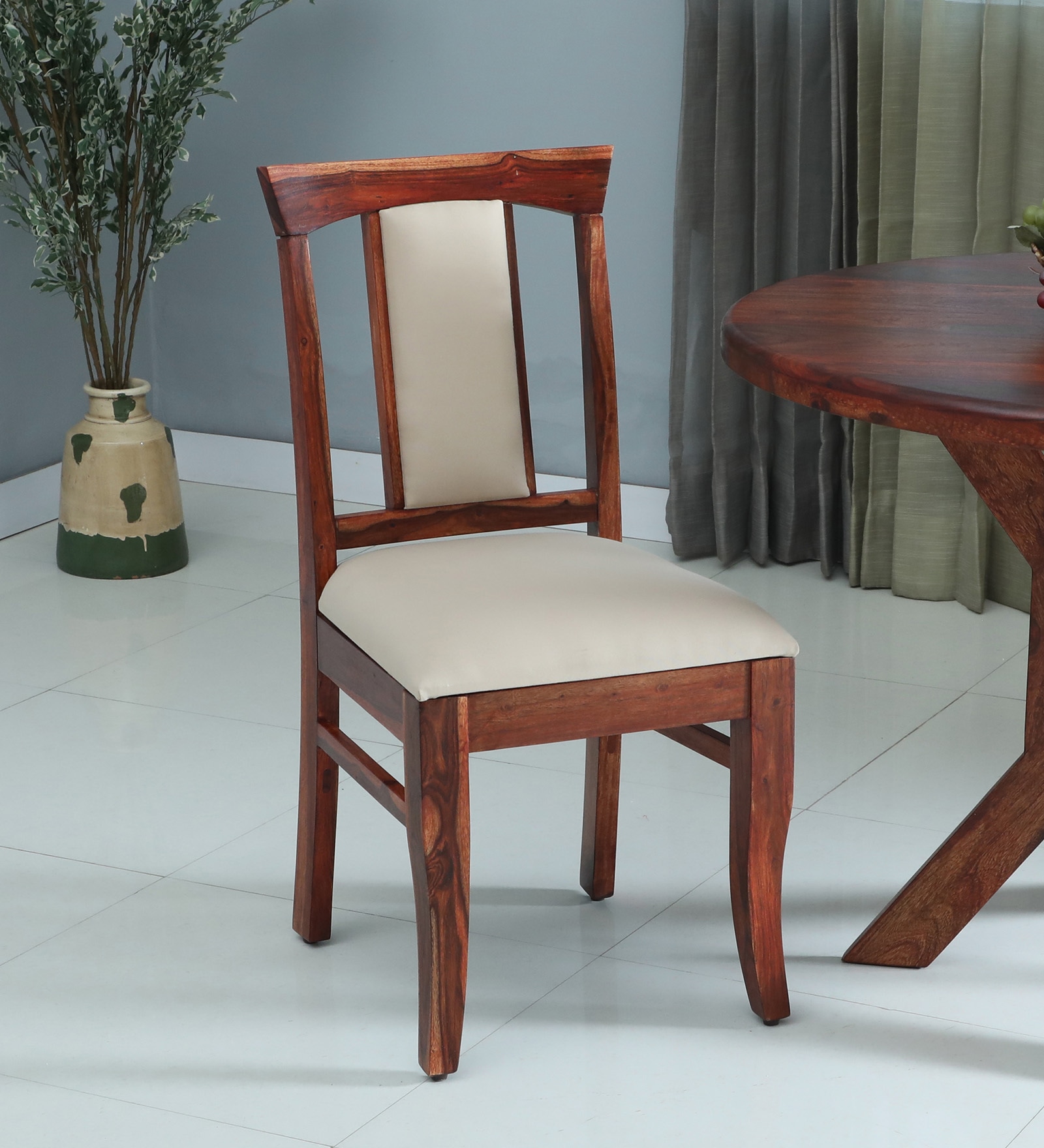 Chetas  Sheesham Wood Dining Chairs In Honey Oak Finish (Set of 2)