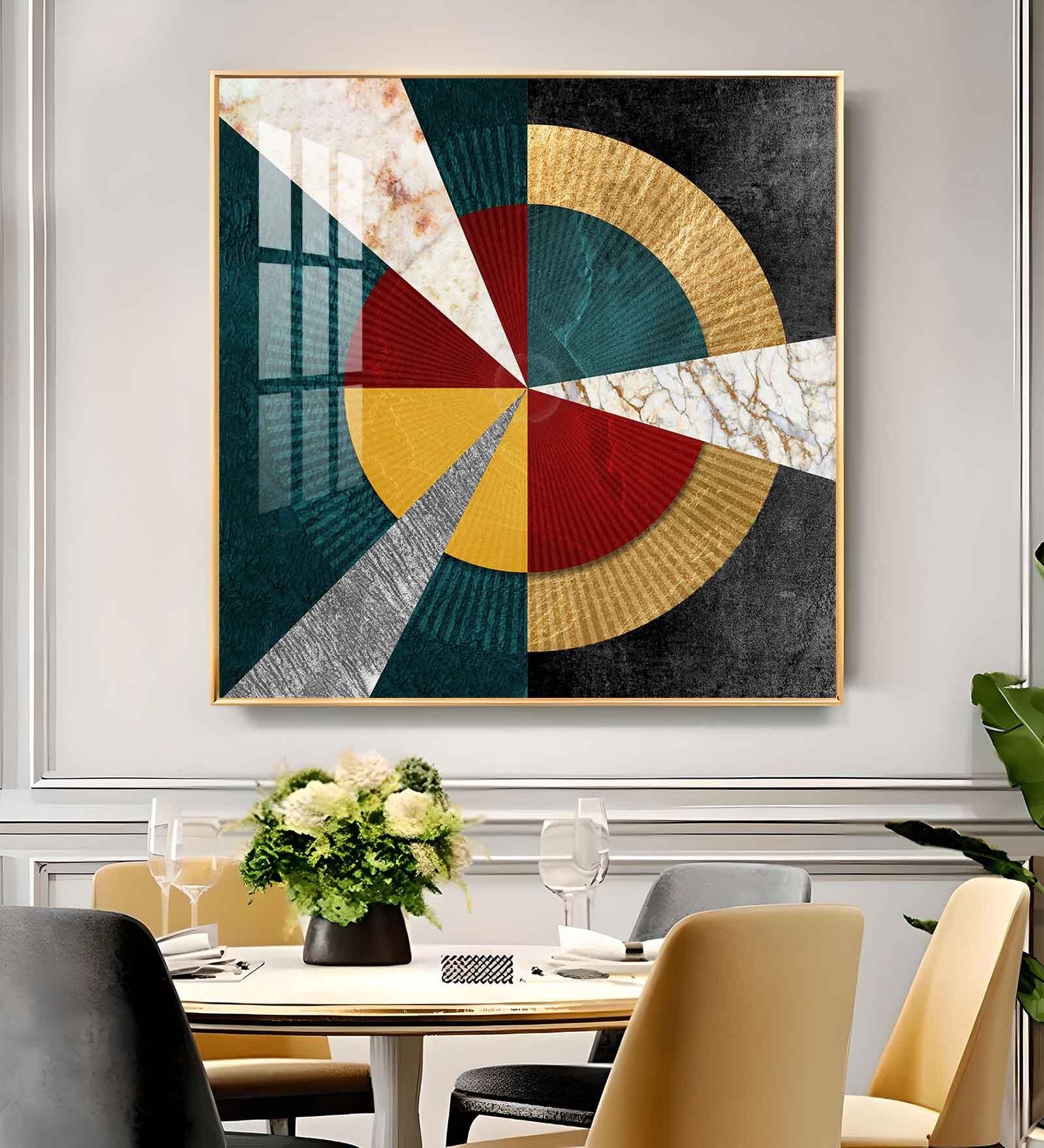 Chic Abode Glass Finish Square Wall Art