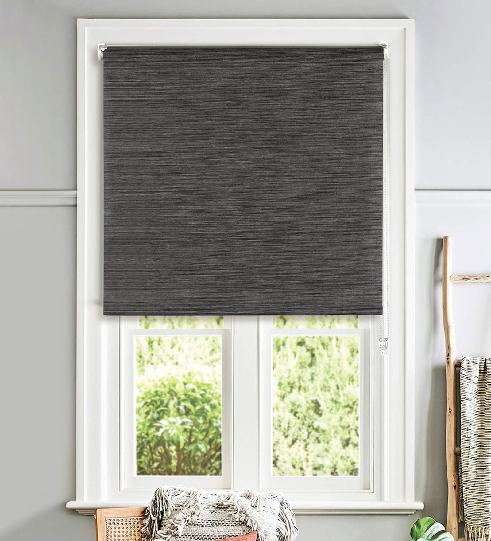Chic Corded Faux Wood 84x42 Inches Roller Blind