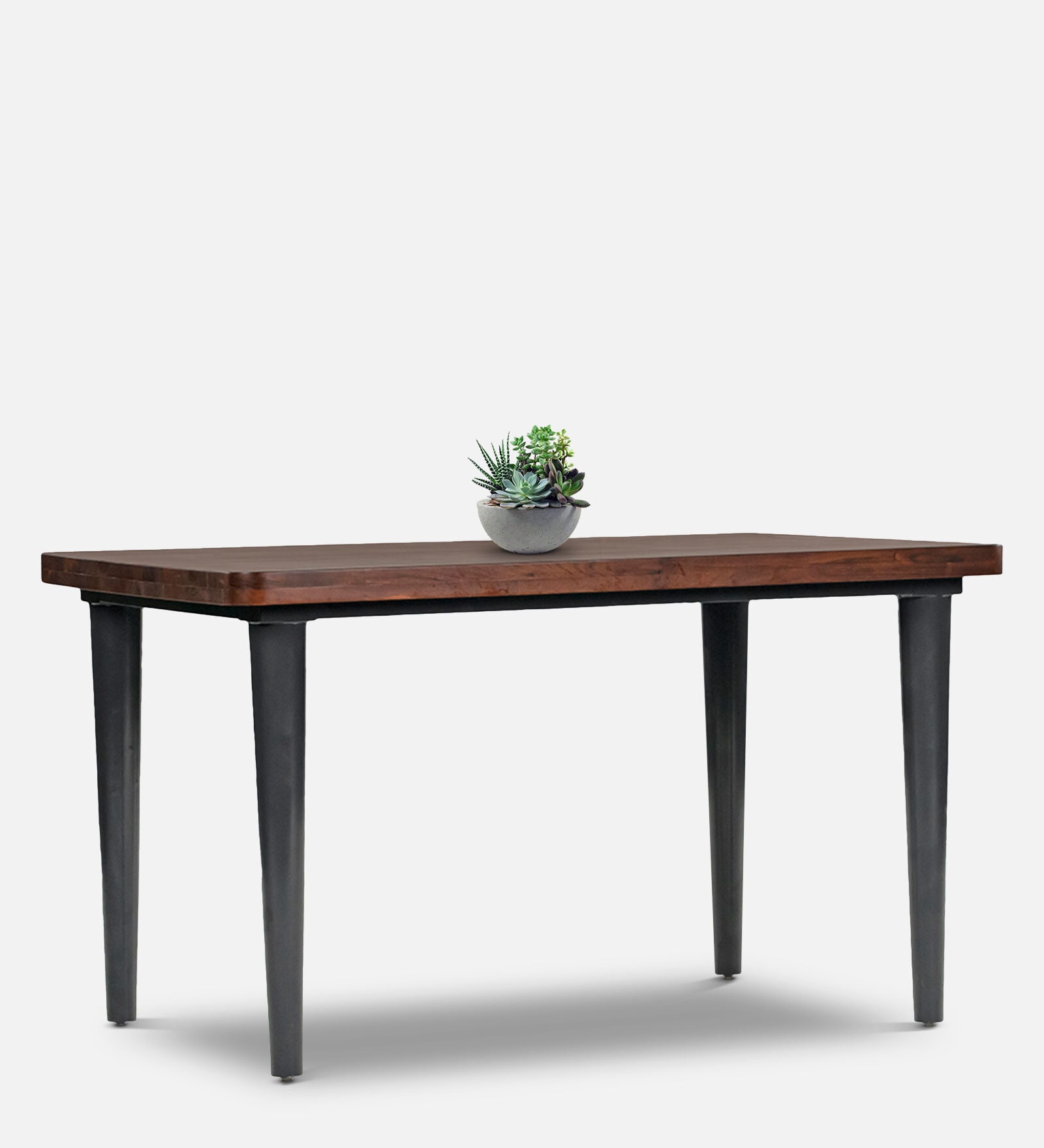 Chicago Solid Wood Dining Table In Dark Walnut Finish