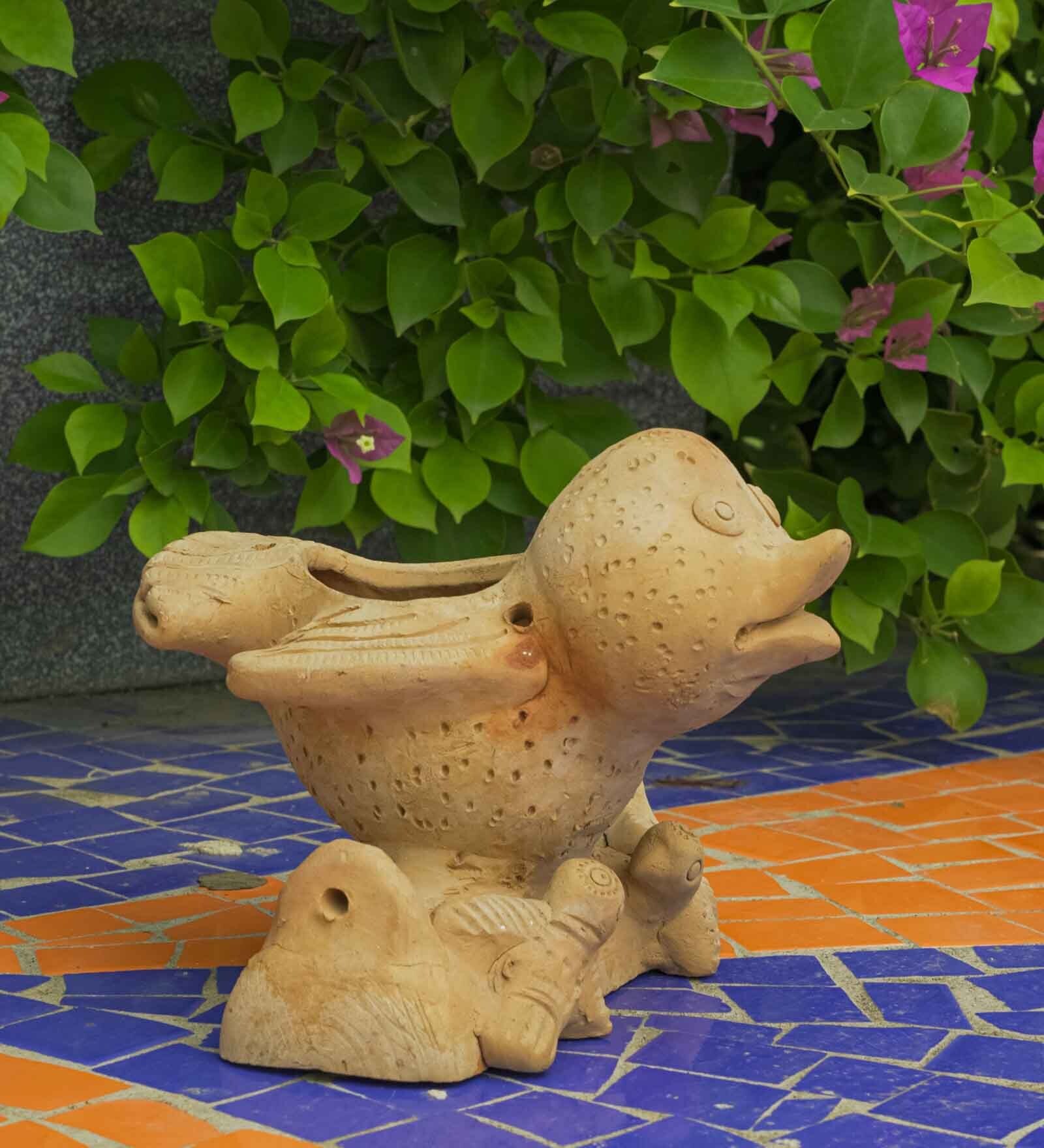 Buy Brown Contemporary Twisted Clay Floor Planter at 100 OFF by Swadeh