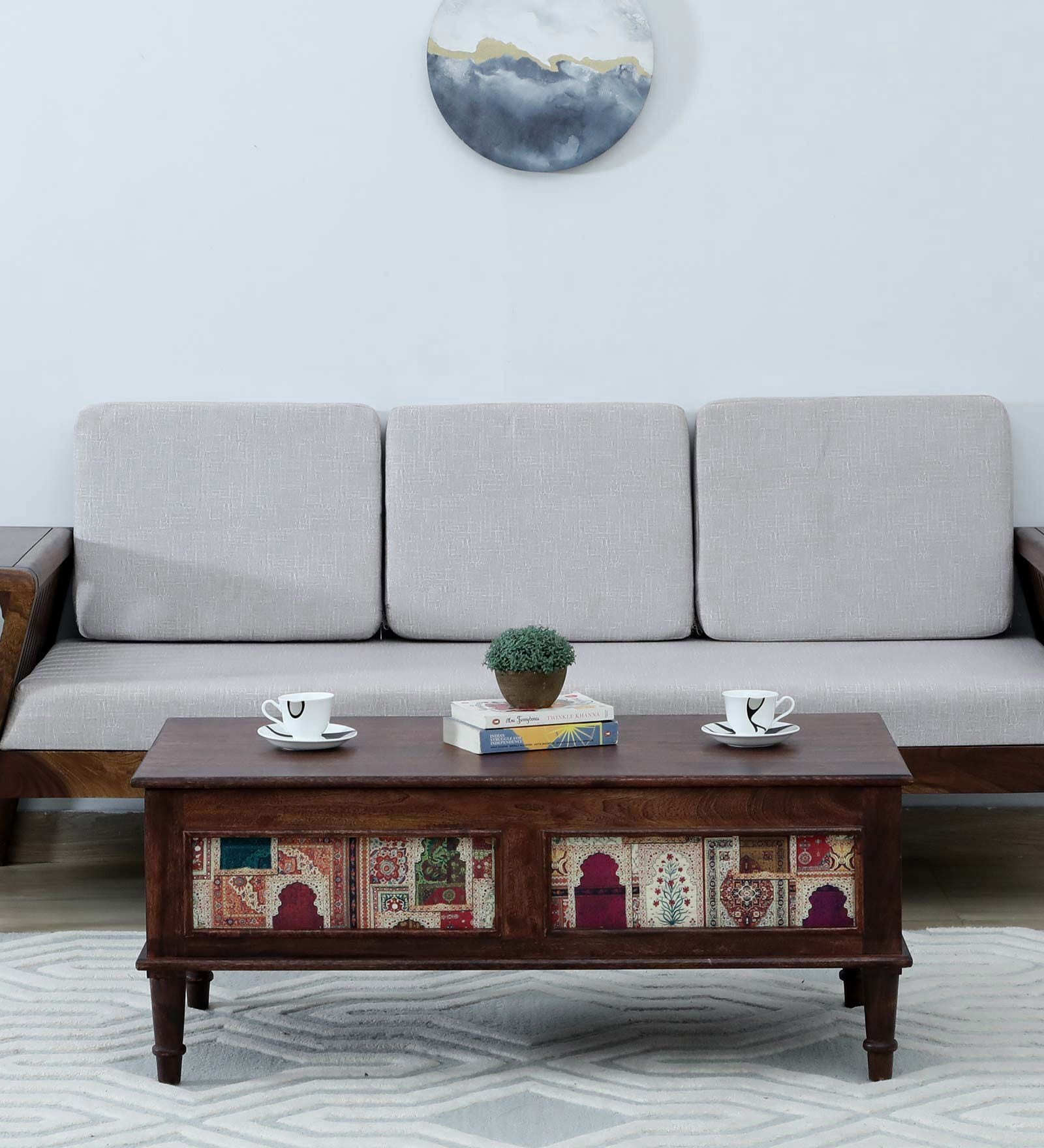 Chippa Solid Wood Lift-Top Coffee Table In Scratch Resistant Tubbaq Finish