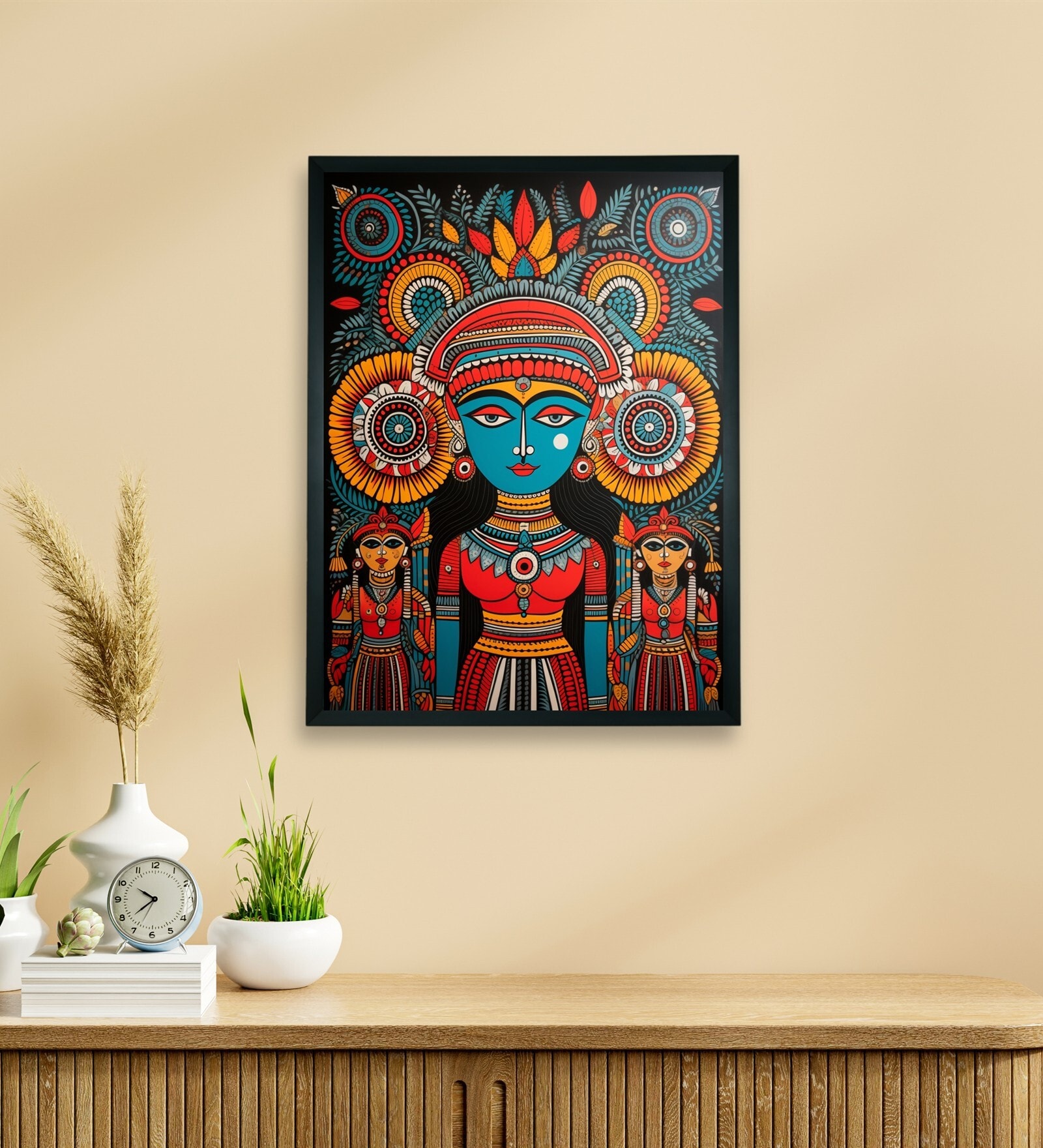 Abstract Crowned Women 18 x 24 inch Canvas Wall Art