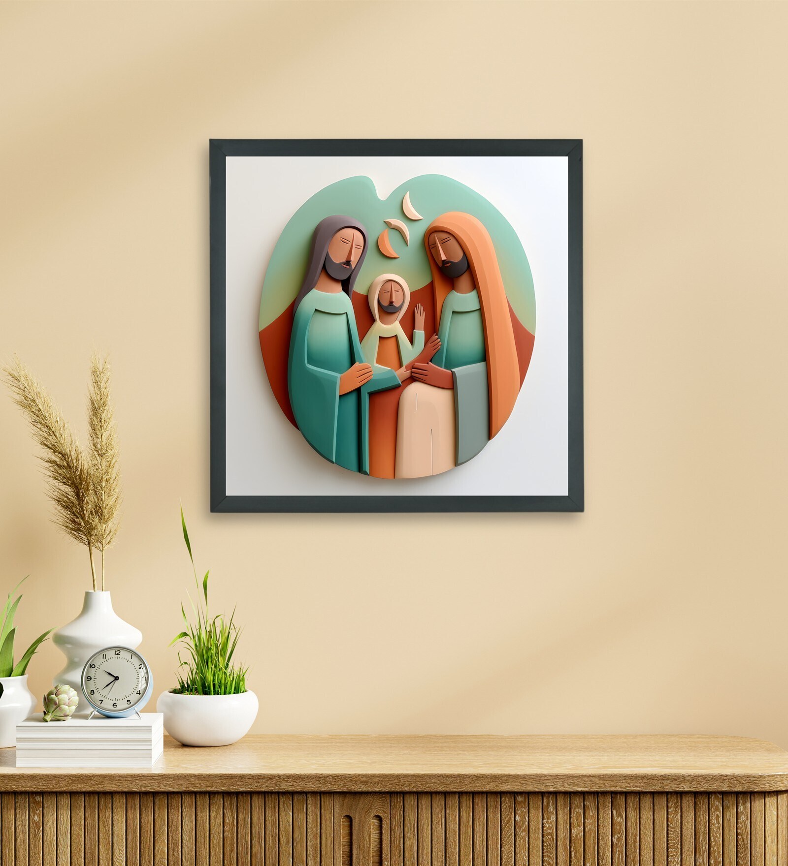 Divine Harmony Jesus Family 24 x 32 inch Canvas Wall Art