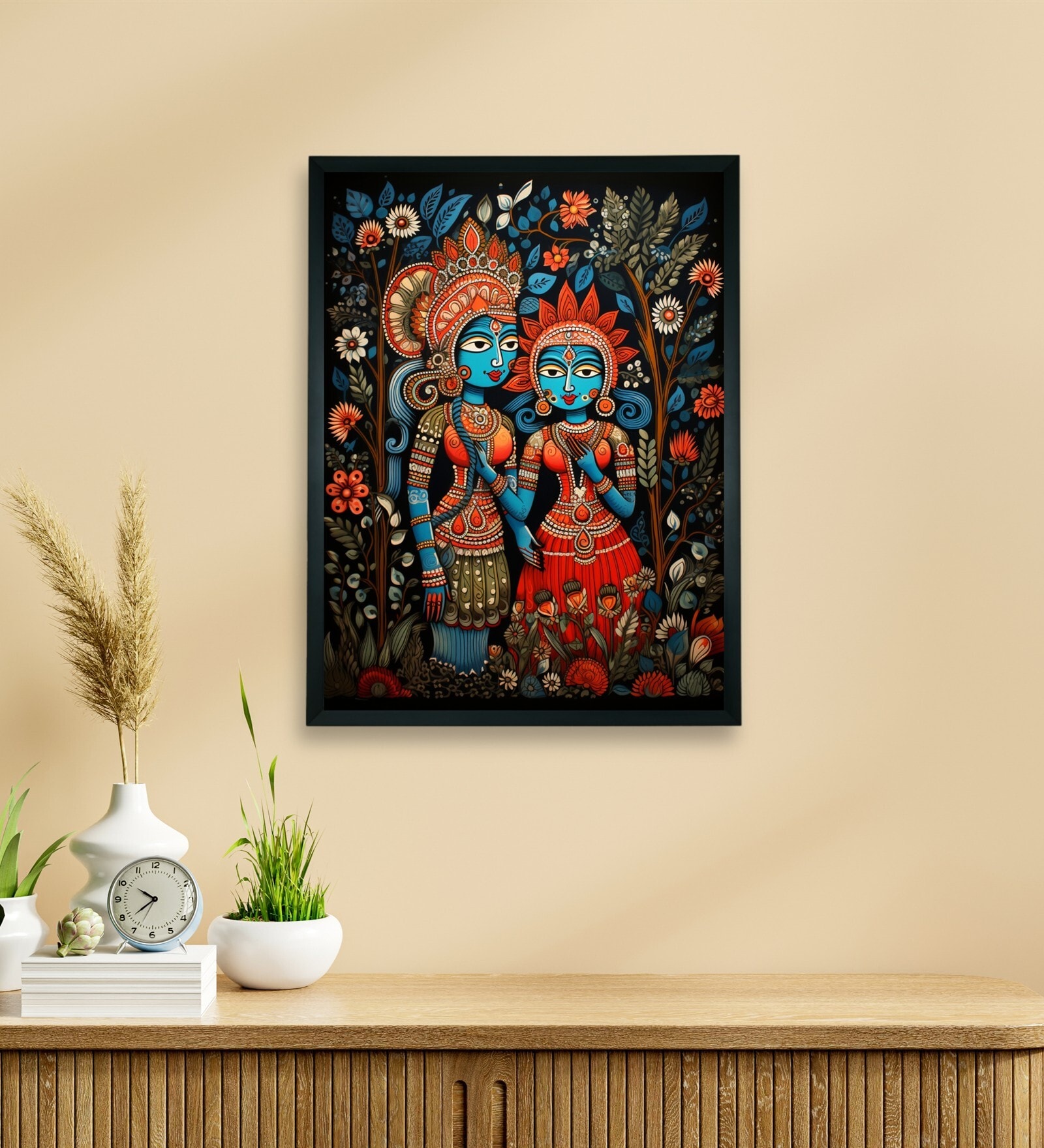 Krishna & Radha Bliss 18 x 24 inch Canvas Wall Art