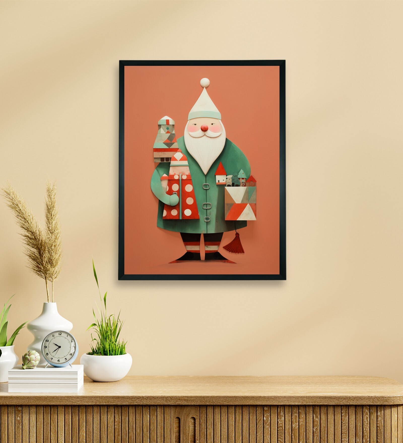 Santa Gifting Hope 24 x 32 inch Canvas Wall Art