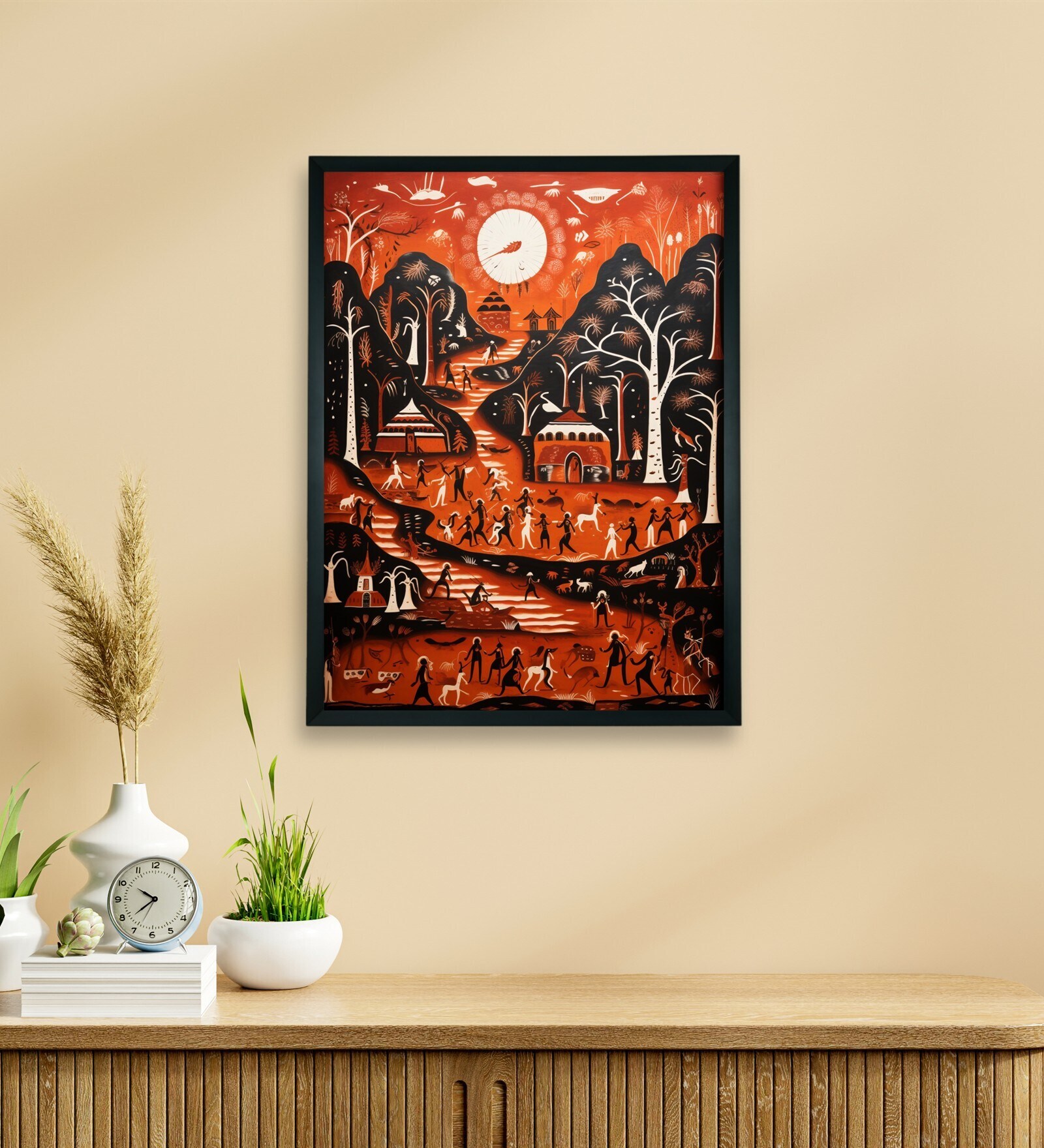 Serenity Peaceful Mountain 18 x 24 inch Canvas Wall Art