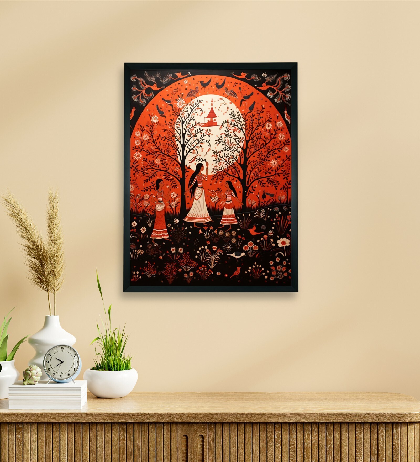 Sisterhood Abstract 24 x 32 inch Canvas Wall Art