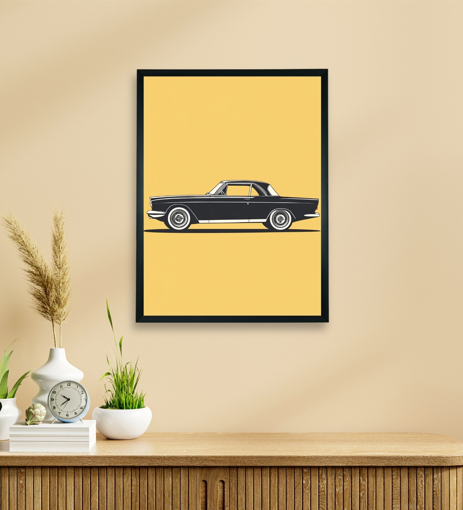 Vintage Coupe 24 x 32 inch Canvas Wall Art