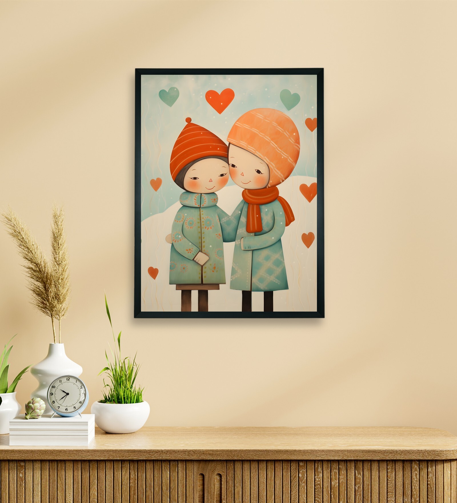 Warmth Within Boy & Girl 24 x 32 inch Canvas Wall Art