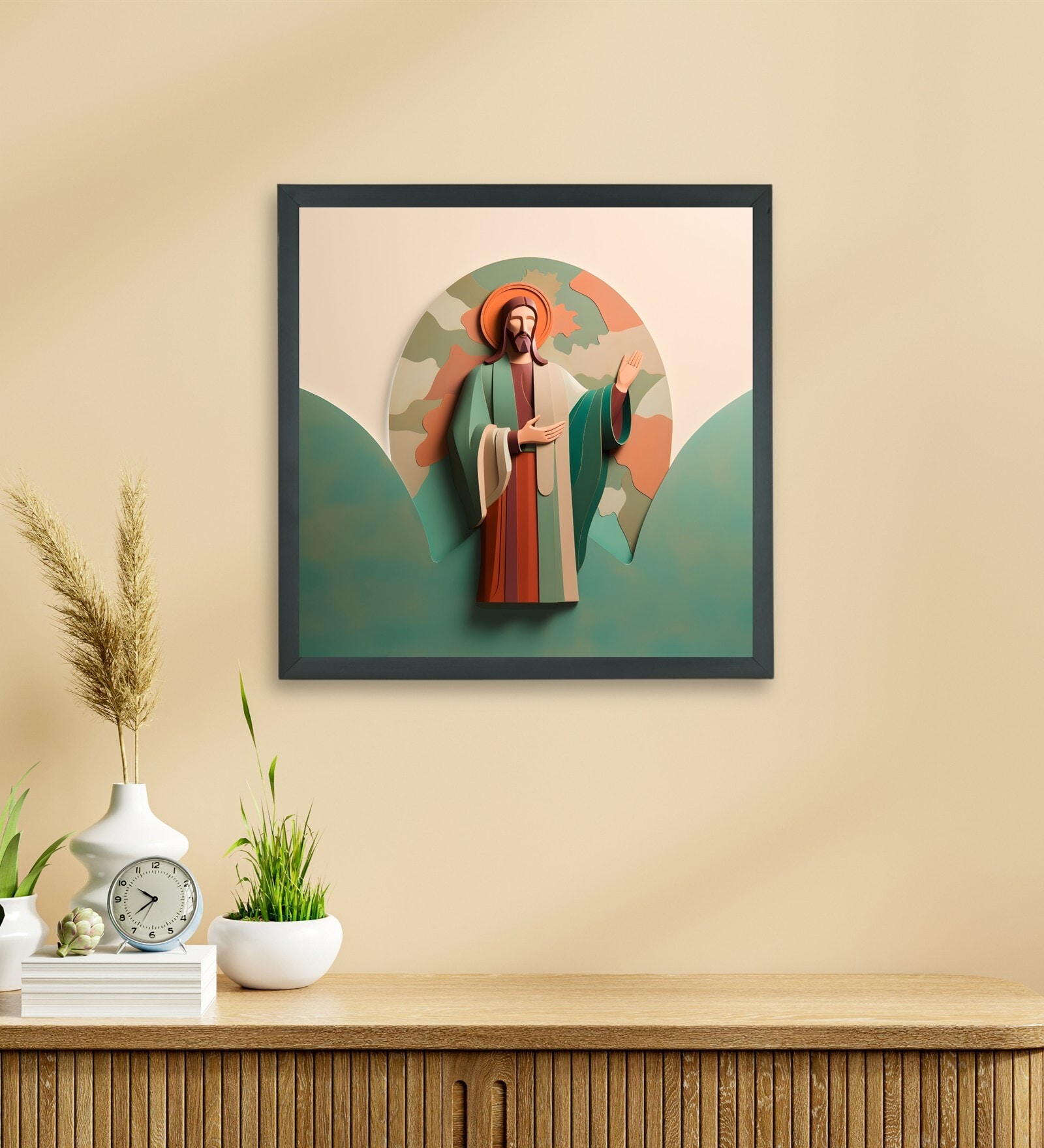 Words of Hope Jesus 16 x 16 inch Canvas Wall Art