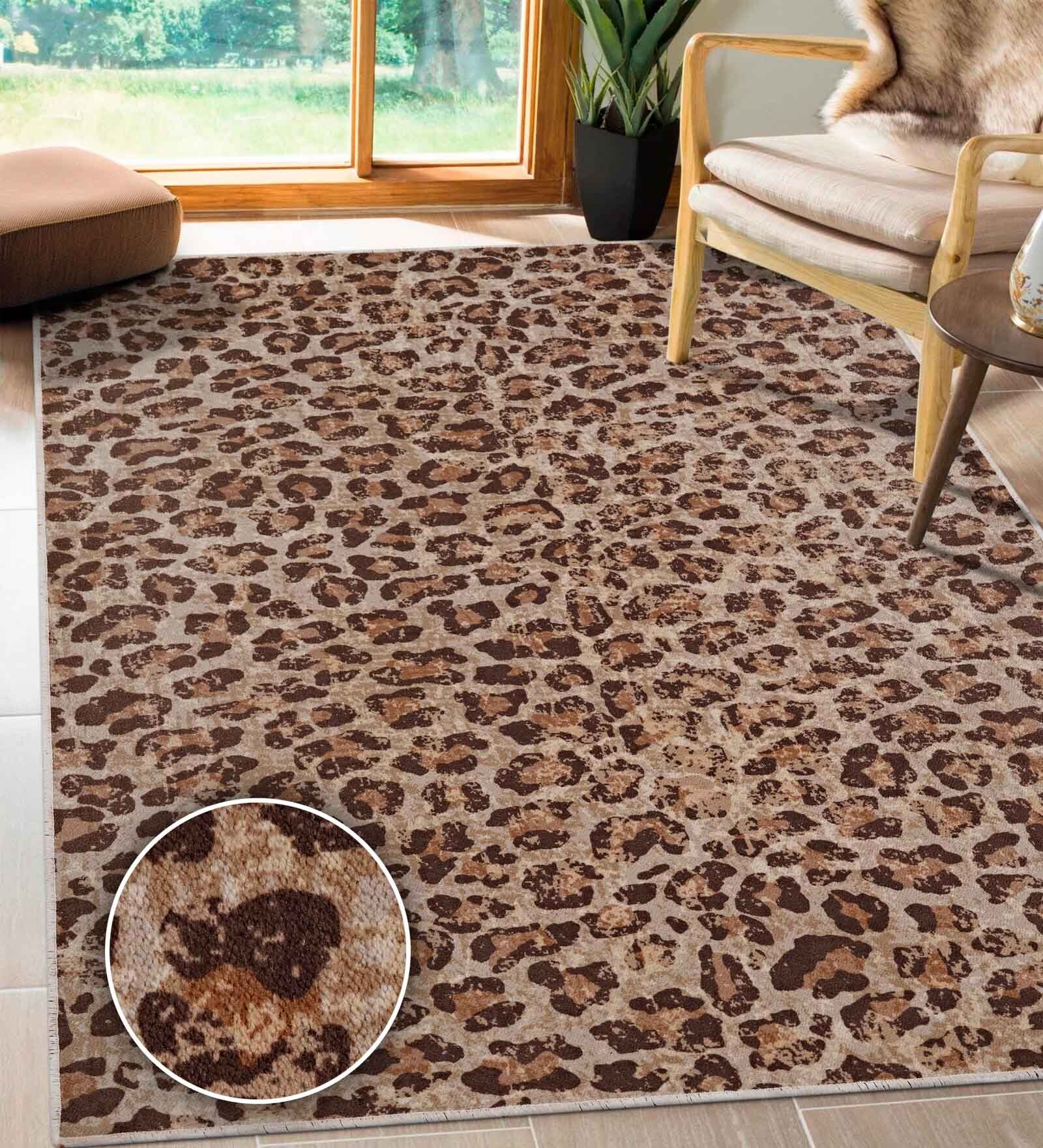 Chocolate Abstract Polyester 5' X 7' Machine Made Carpet