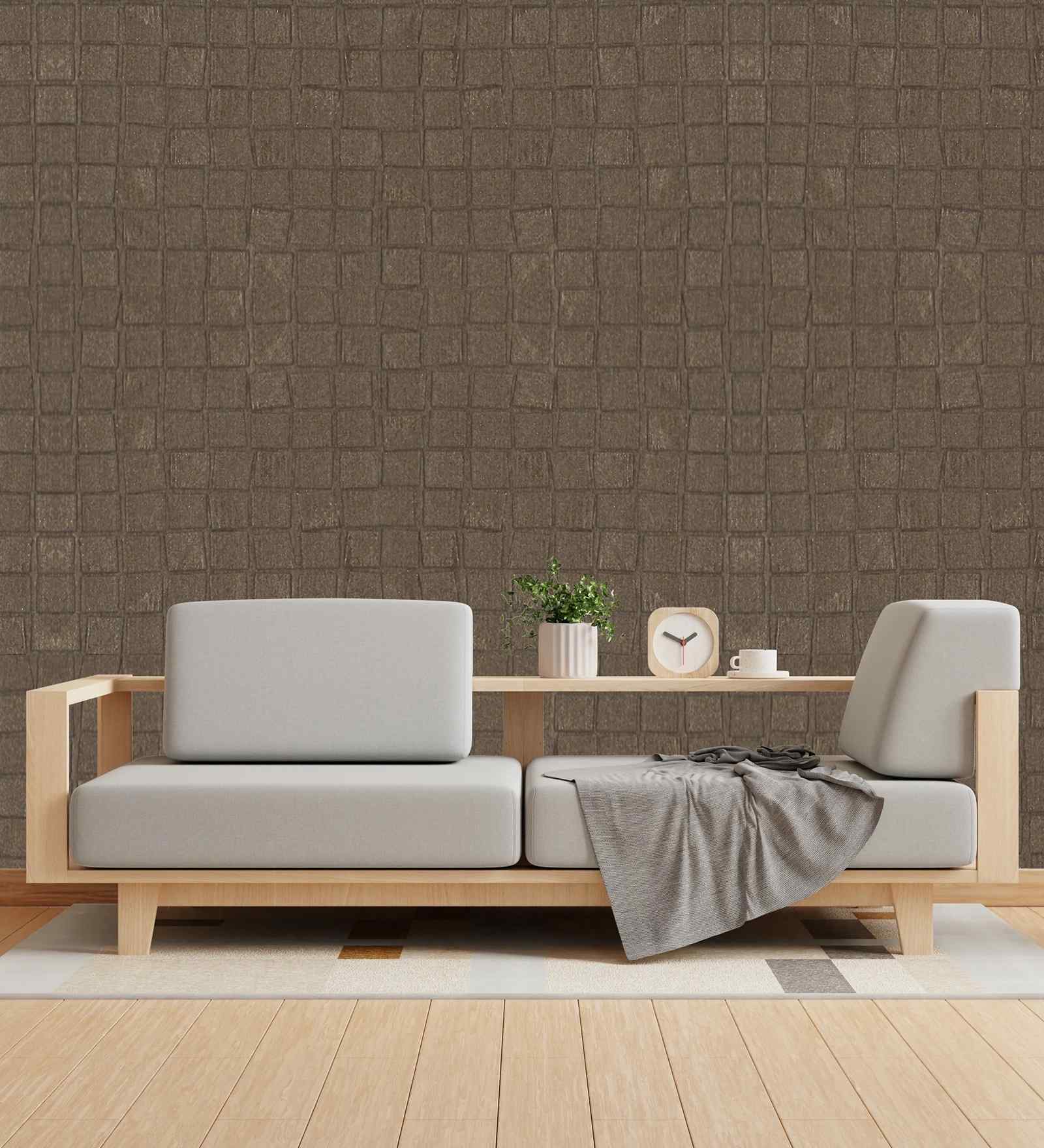 Chocolate Chunk Design Subtle Elegance Modern Style Wallpaper