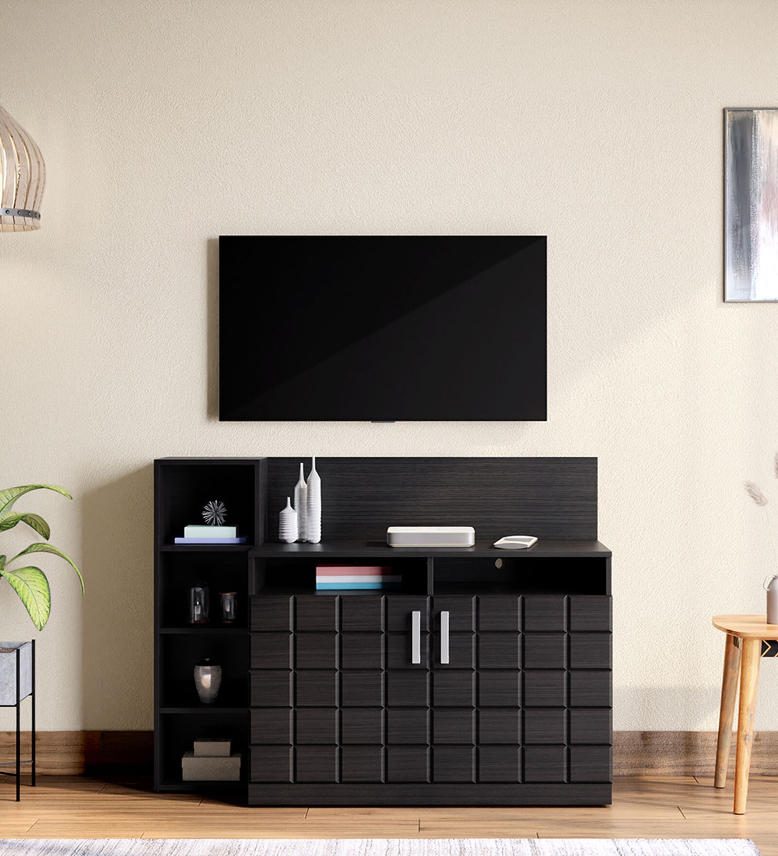 Chocolate V2 TV Console in Cola Rain Finish