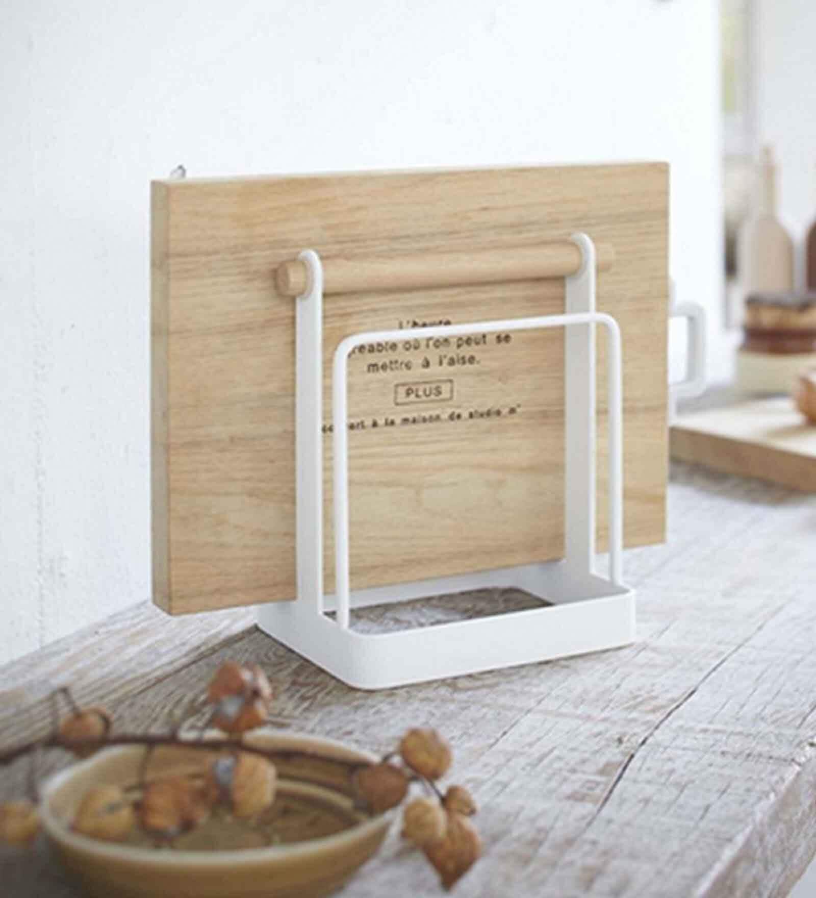 White Carbon Steel Chopping Board Stand