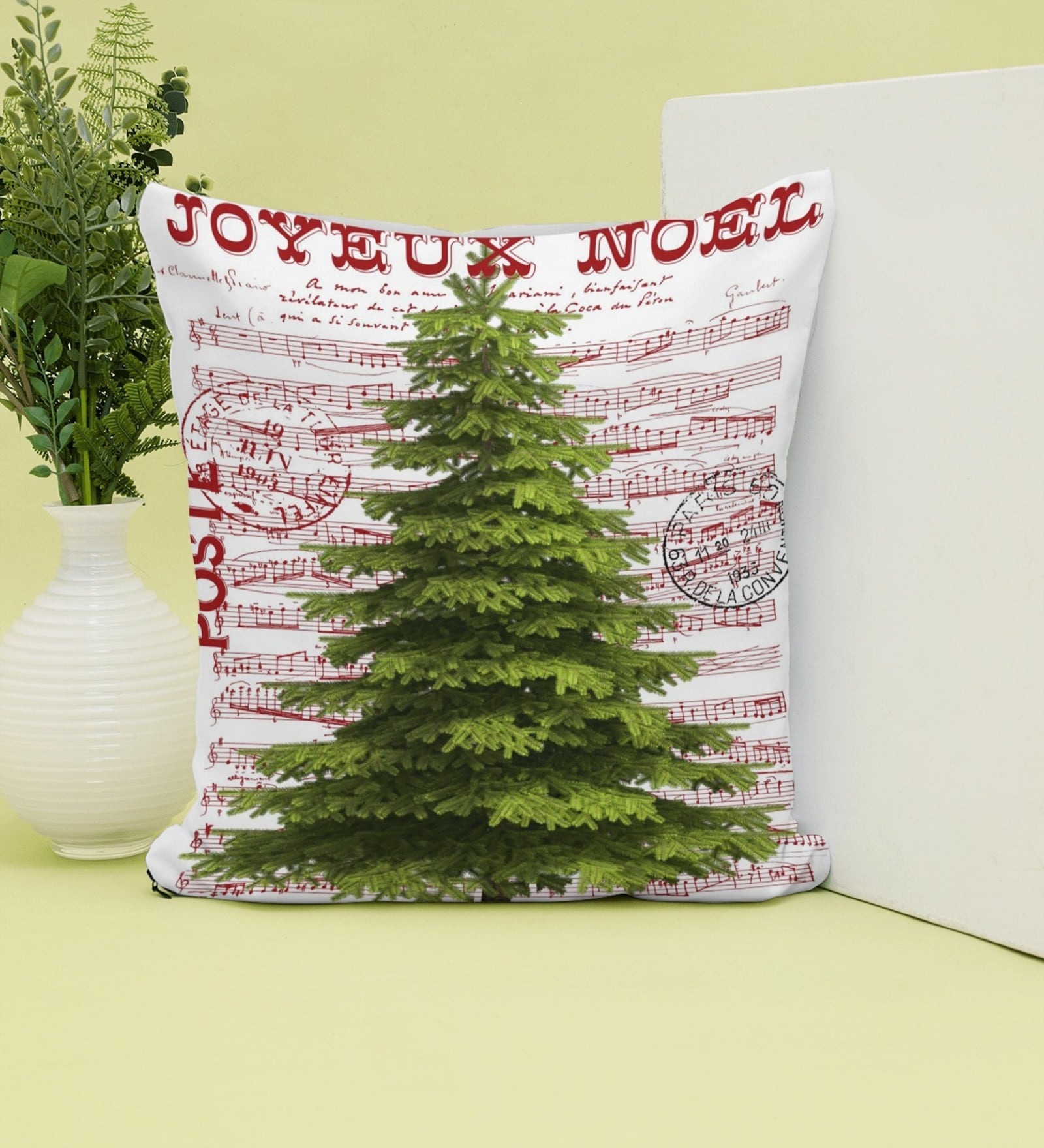 Christmas Collection Multicolor Abstract Satin 16X16 Inches Cushion Cover