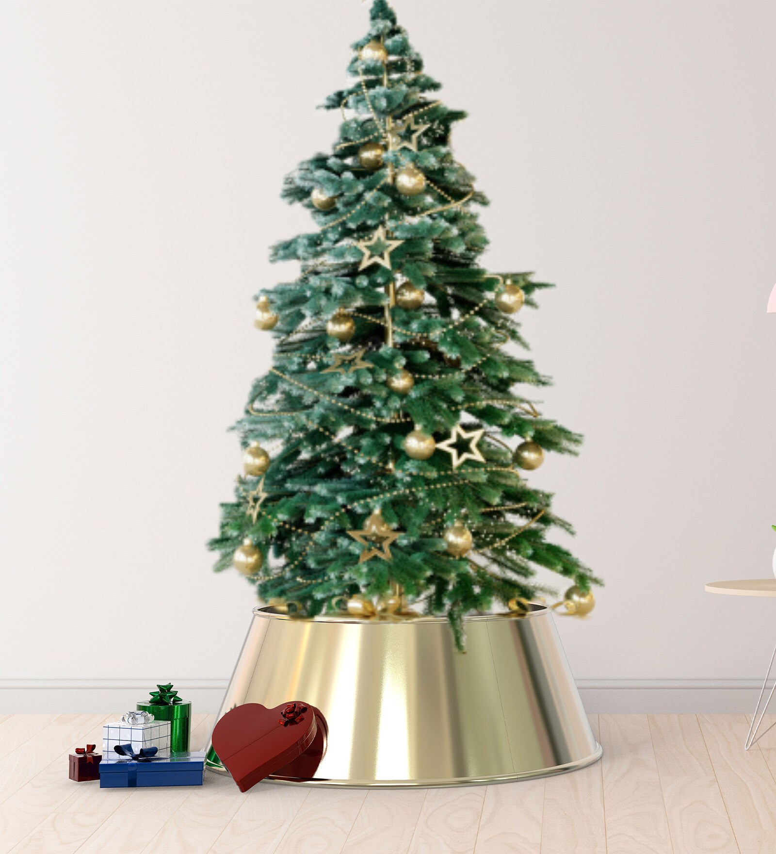 Buy Christmas Tree Gold Metal Planter Stand at 18% OFF by Corsica ...