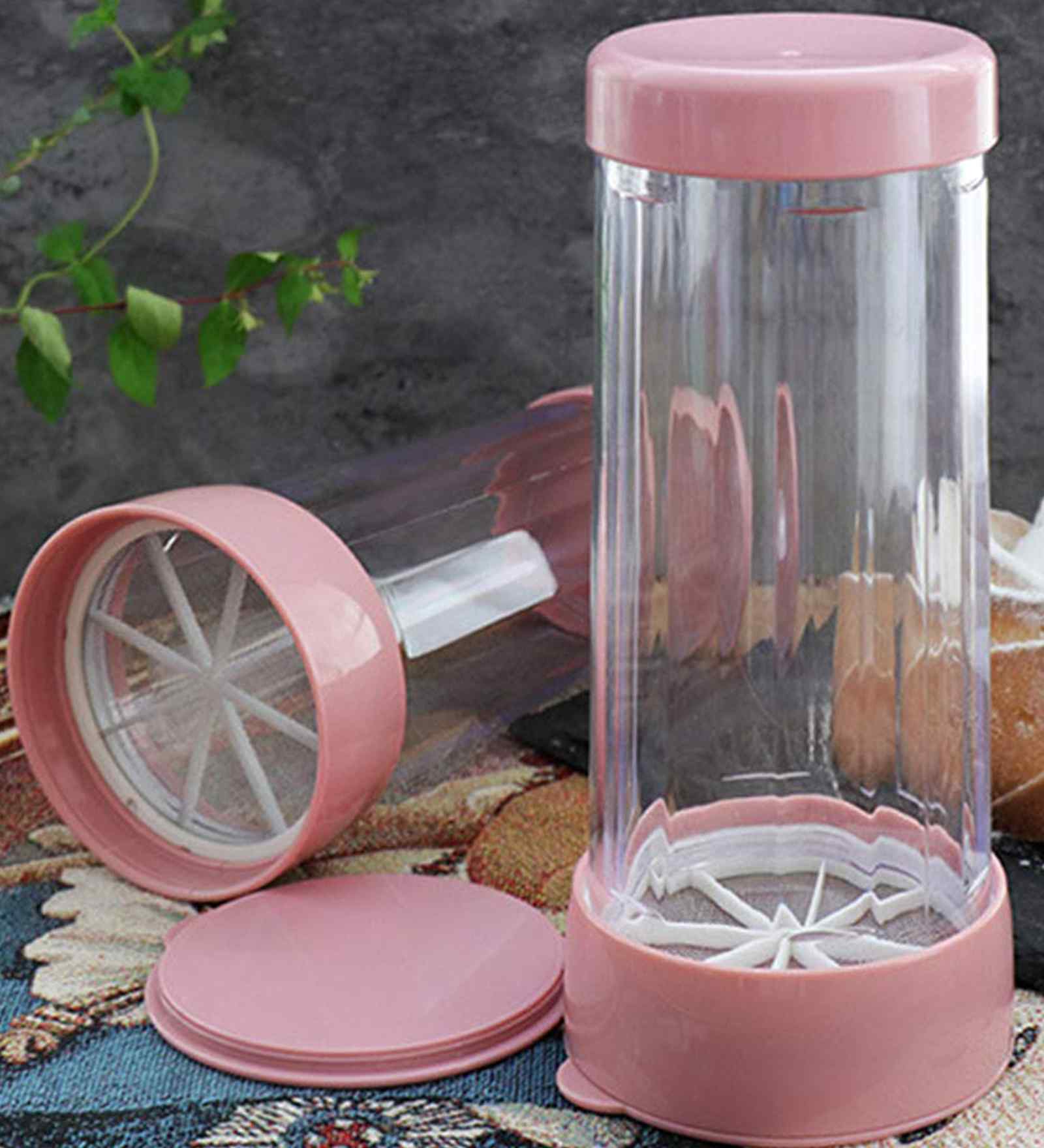 Flour Sifter Flour Sieve Baking Tool Kitchen Supply Handheld Rotating Flour Sieve