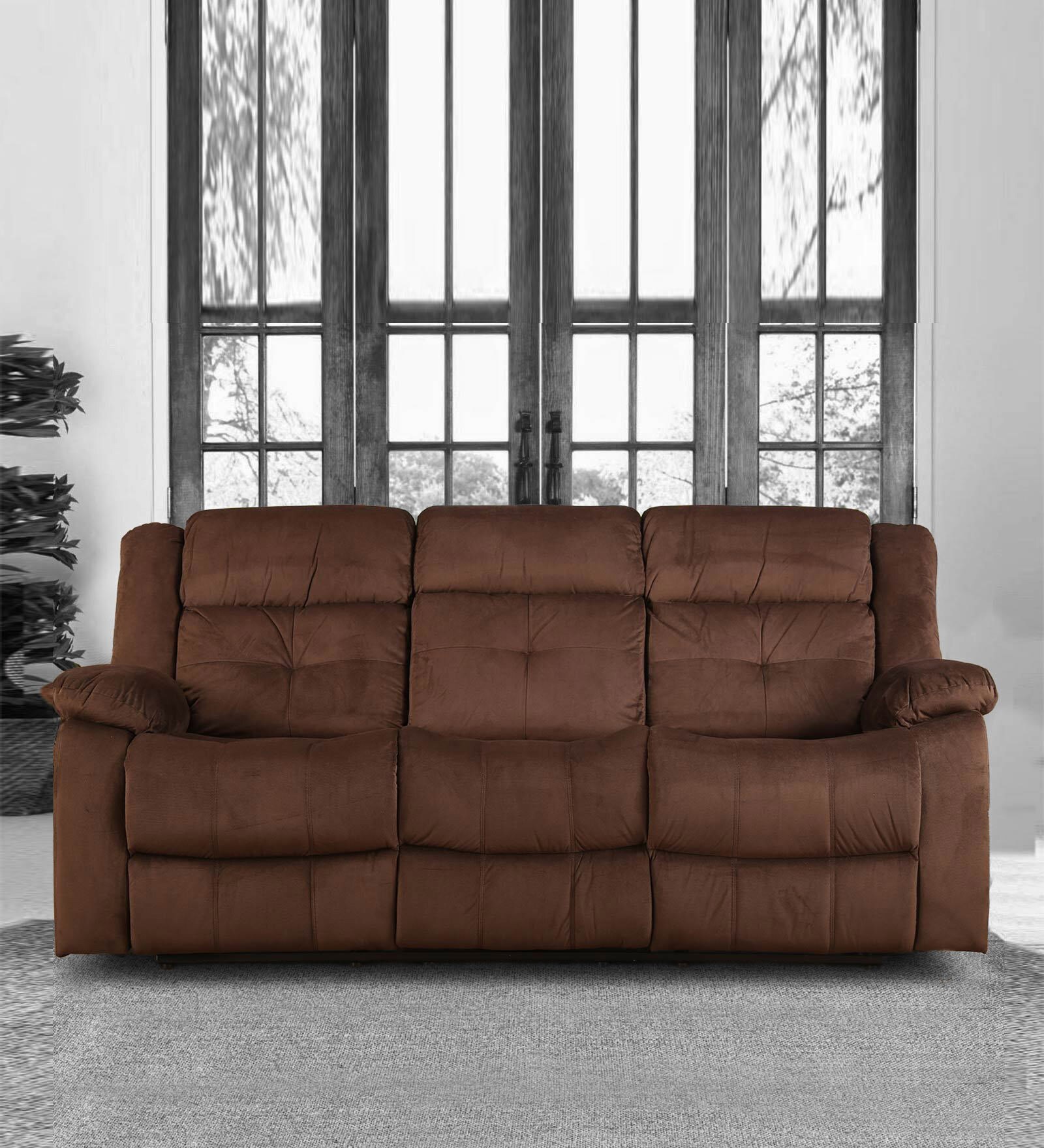 Christopher 3 Seater Recliner in Brown Colour